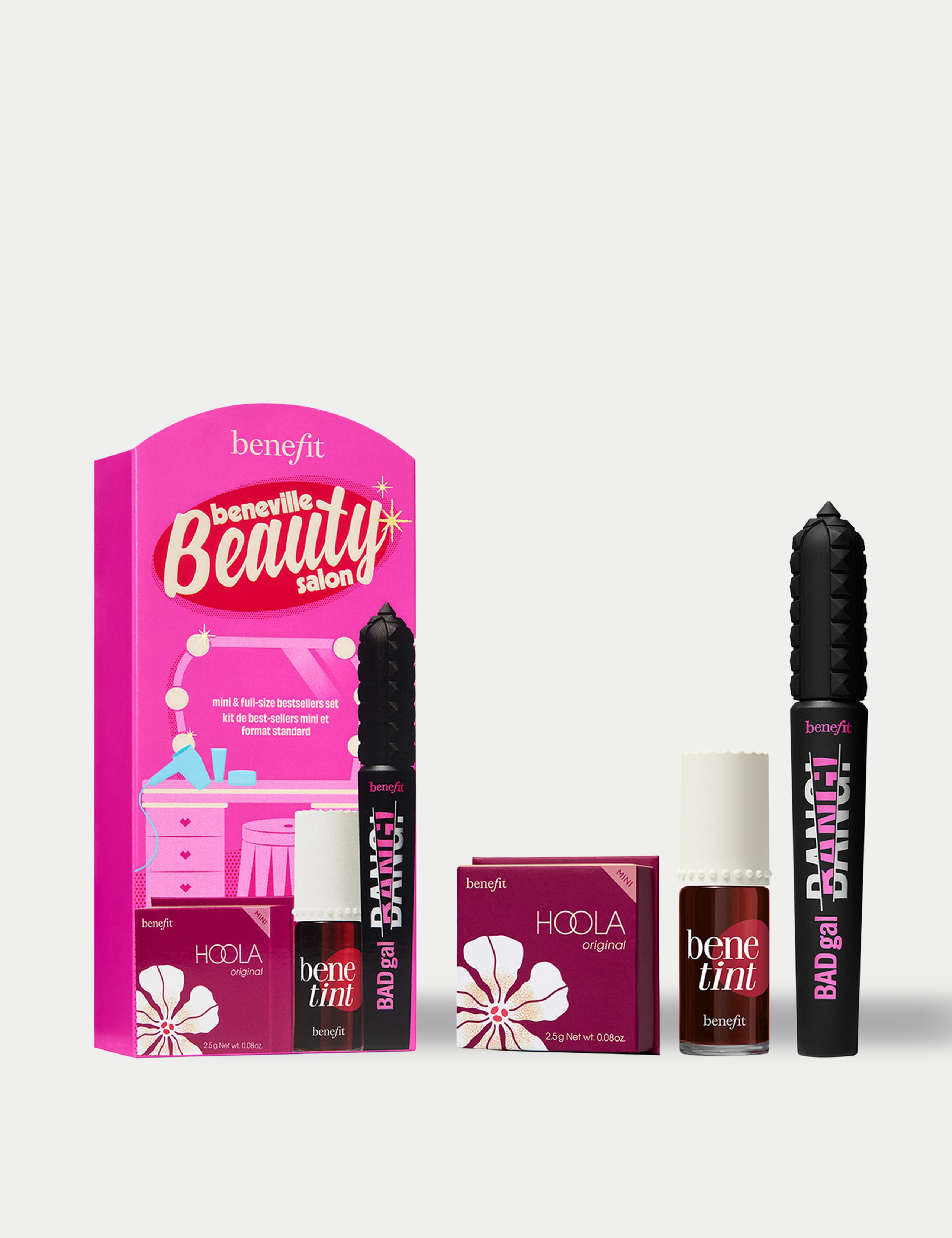 Beneville Beauty Salon, Mascara, Lip Tint & Bronzer Makeup Trio Gift Set 1 of 11