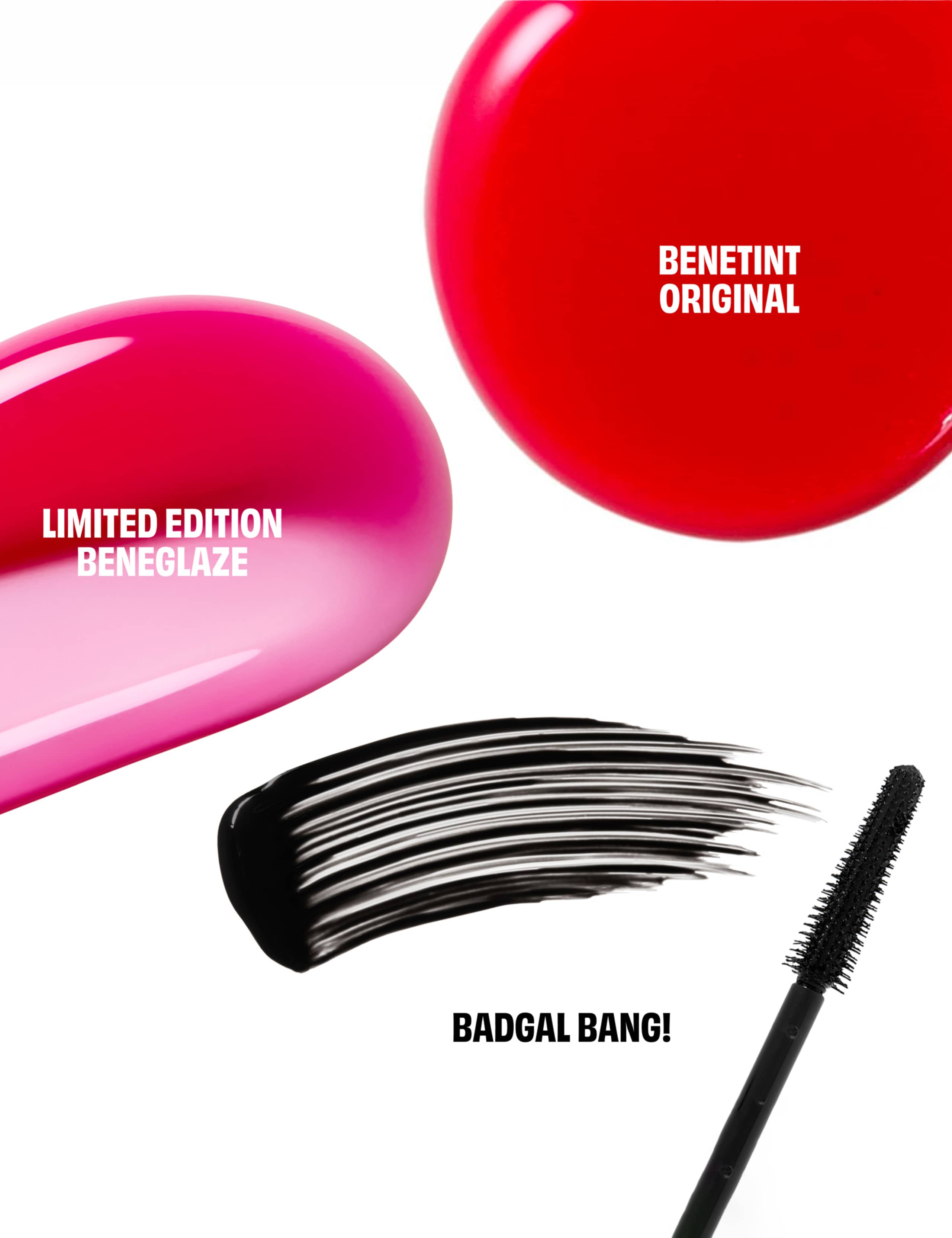 The Beneville Times, Benetint Lip Tint, Limited Edition Beneglaze Lip Gloss & Mascara Trio Gift Set 3 of 10