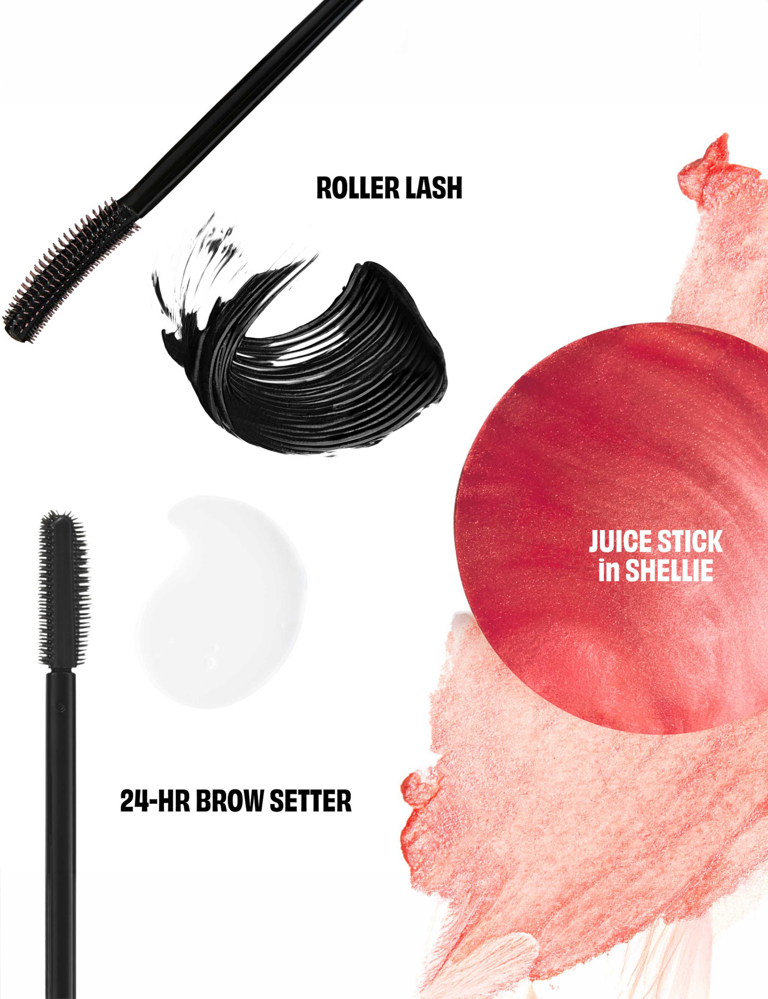 Beneville Blossoms, Gel Stick Blush, Mascara & Eyebrow Gel Trio Gift Set. 3 of 10