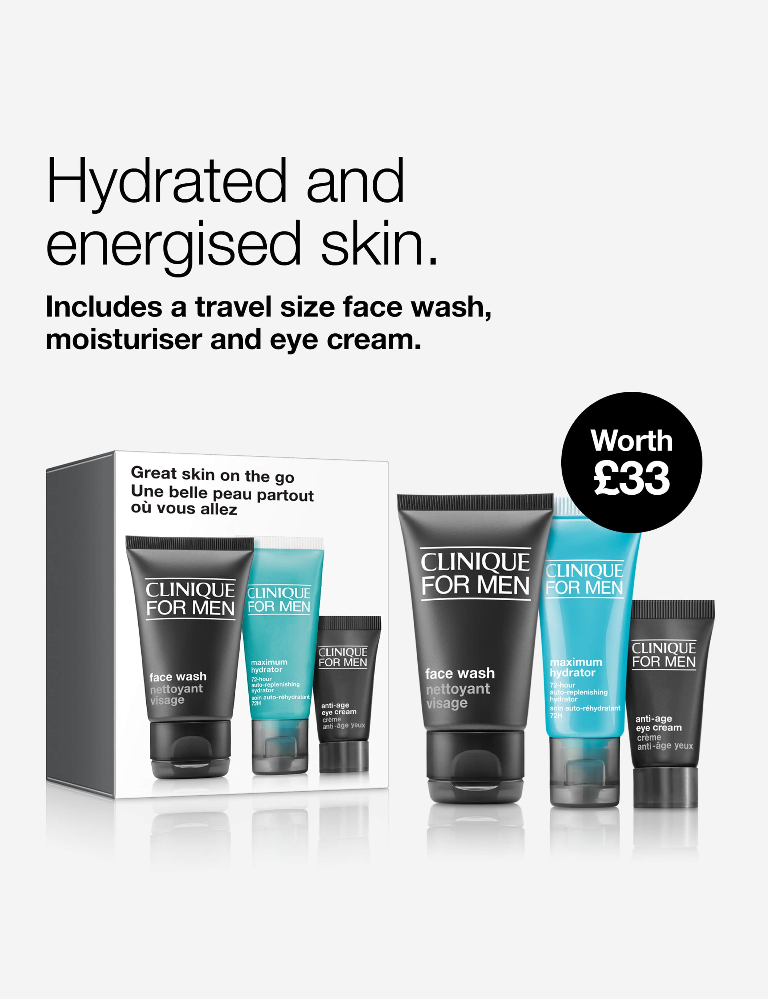 Clinique For Men™ Hydration Skincare Starter Travel Set 2 of 5