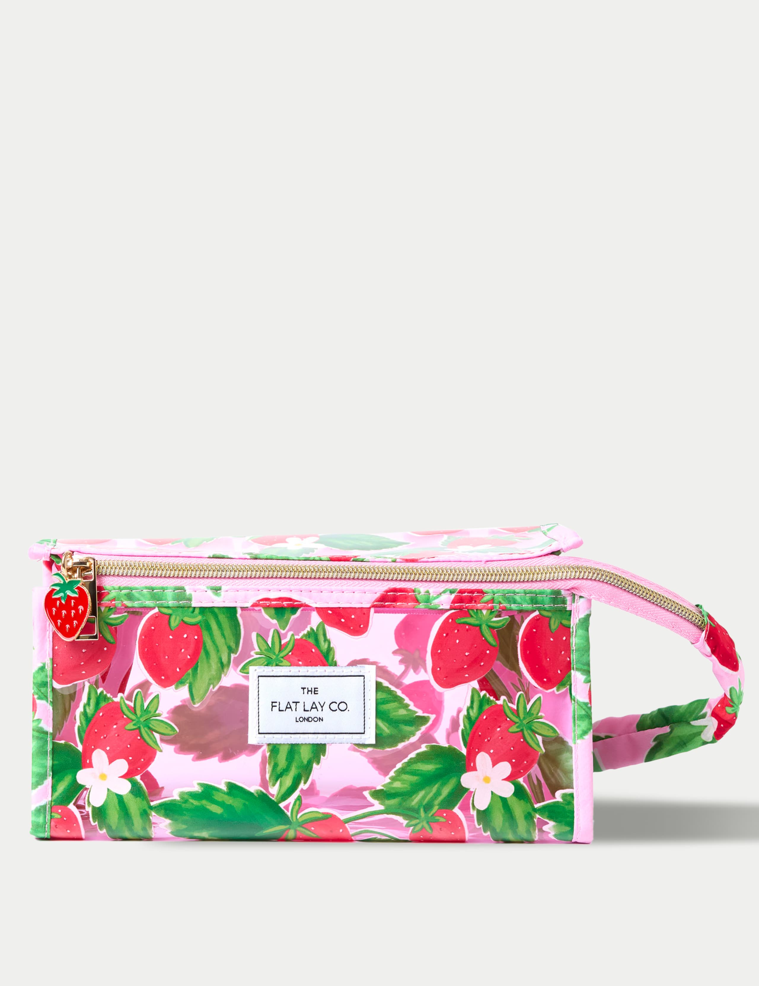 Jelly Flat Box Makeup Bag in Summer Strawberries 1 of 8