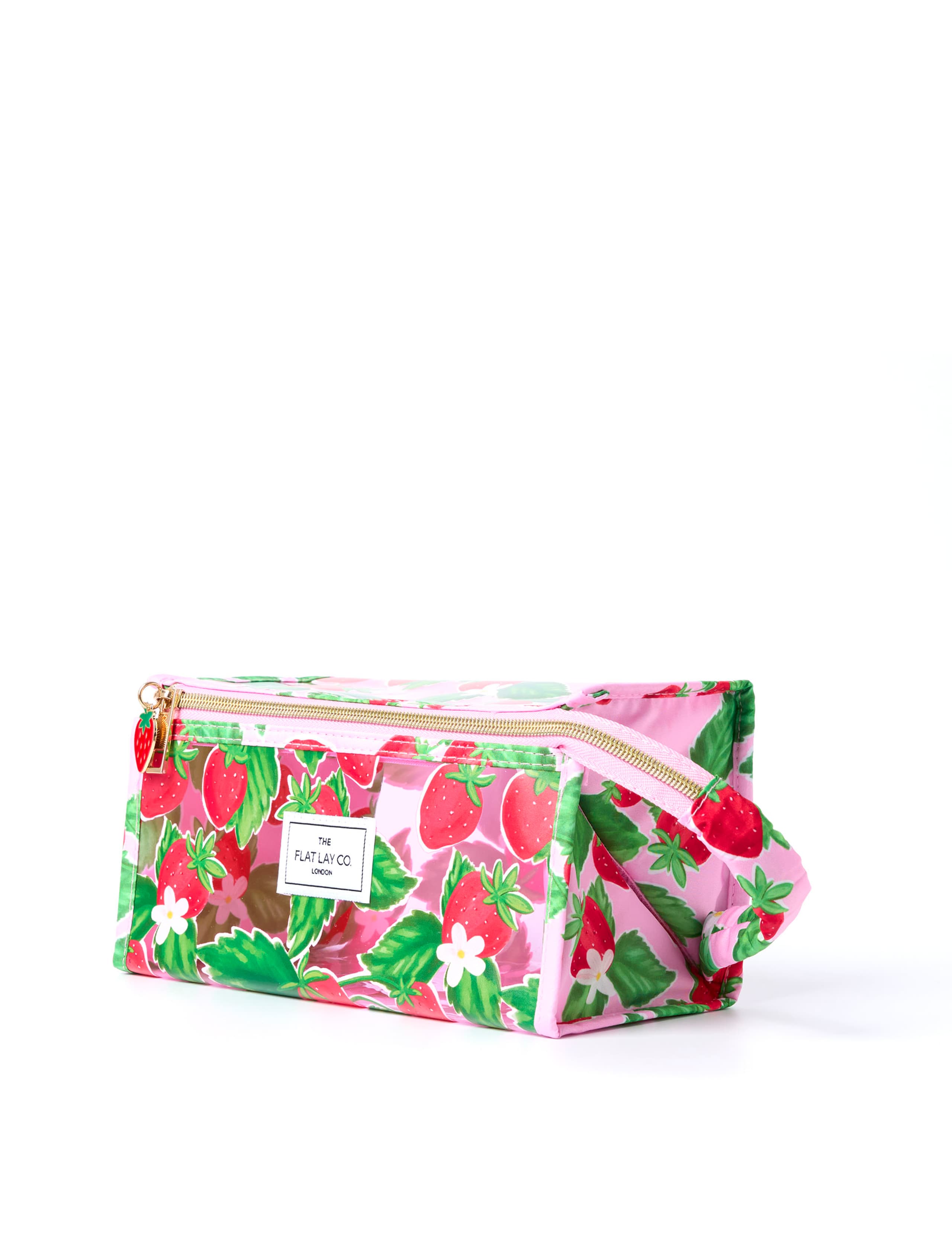 Jelly Flat Box Makeup Bag in Summer Strawberries 2 of 8
