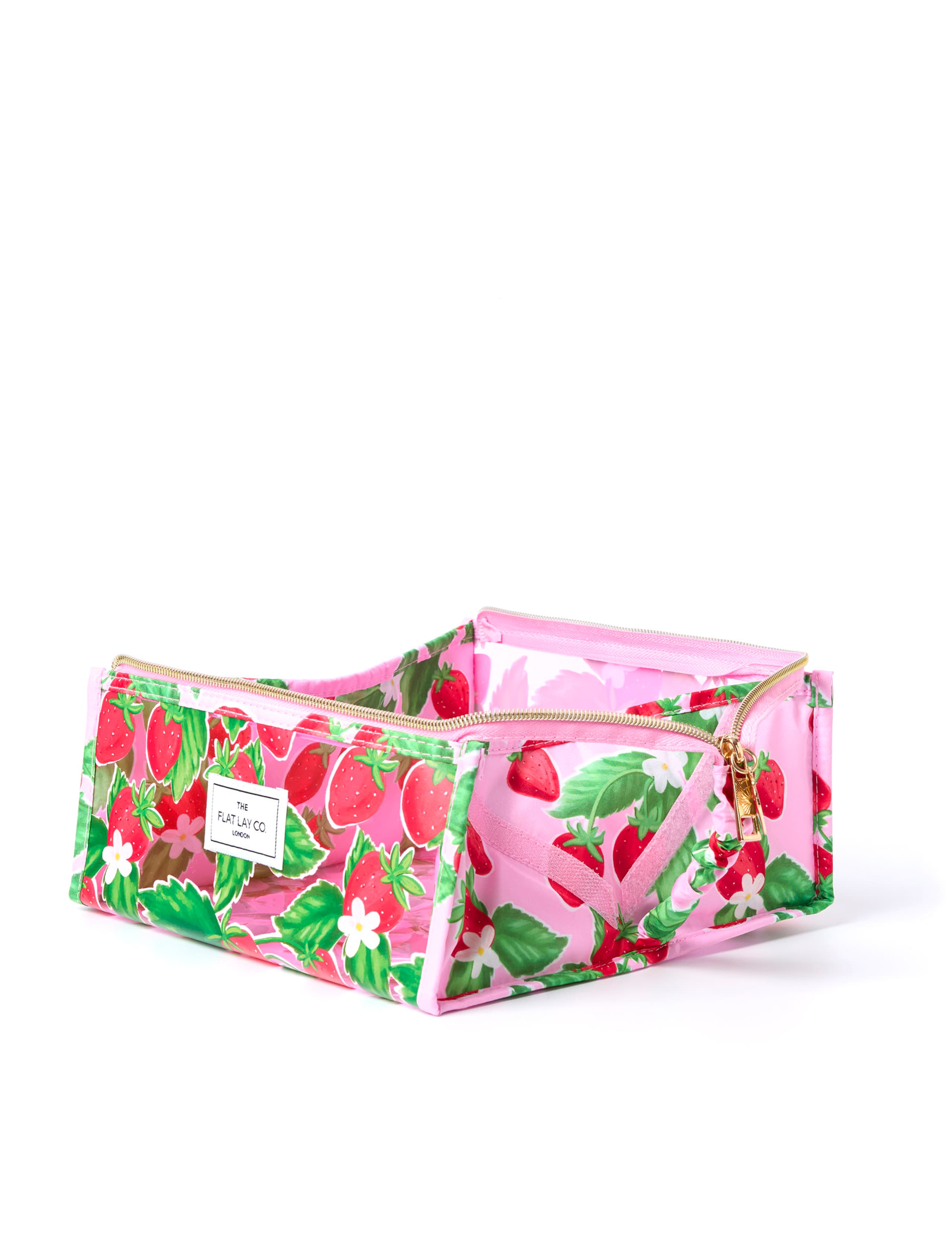 Jelly Flat Box Makeup Bag in Summer Strawberries 3 of 8