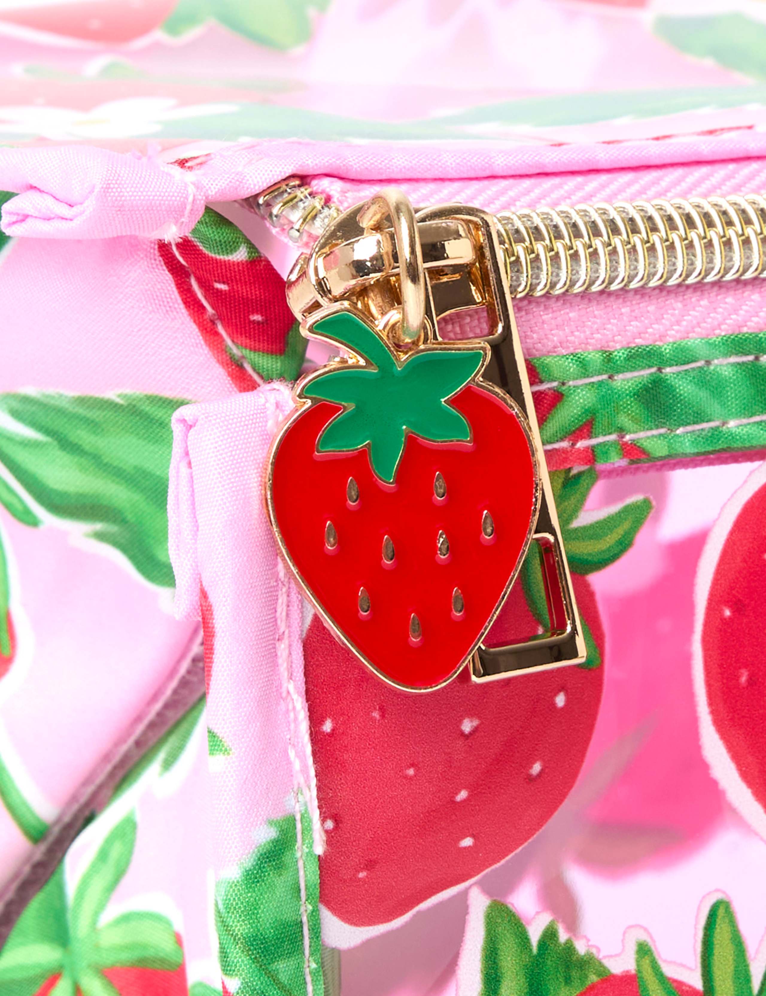 Jelly Flat Box Makeup Bag in Summer Strawberries 5 of 8