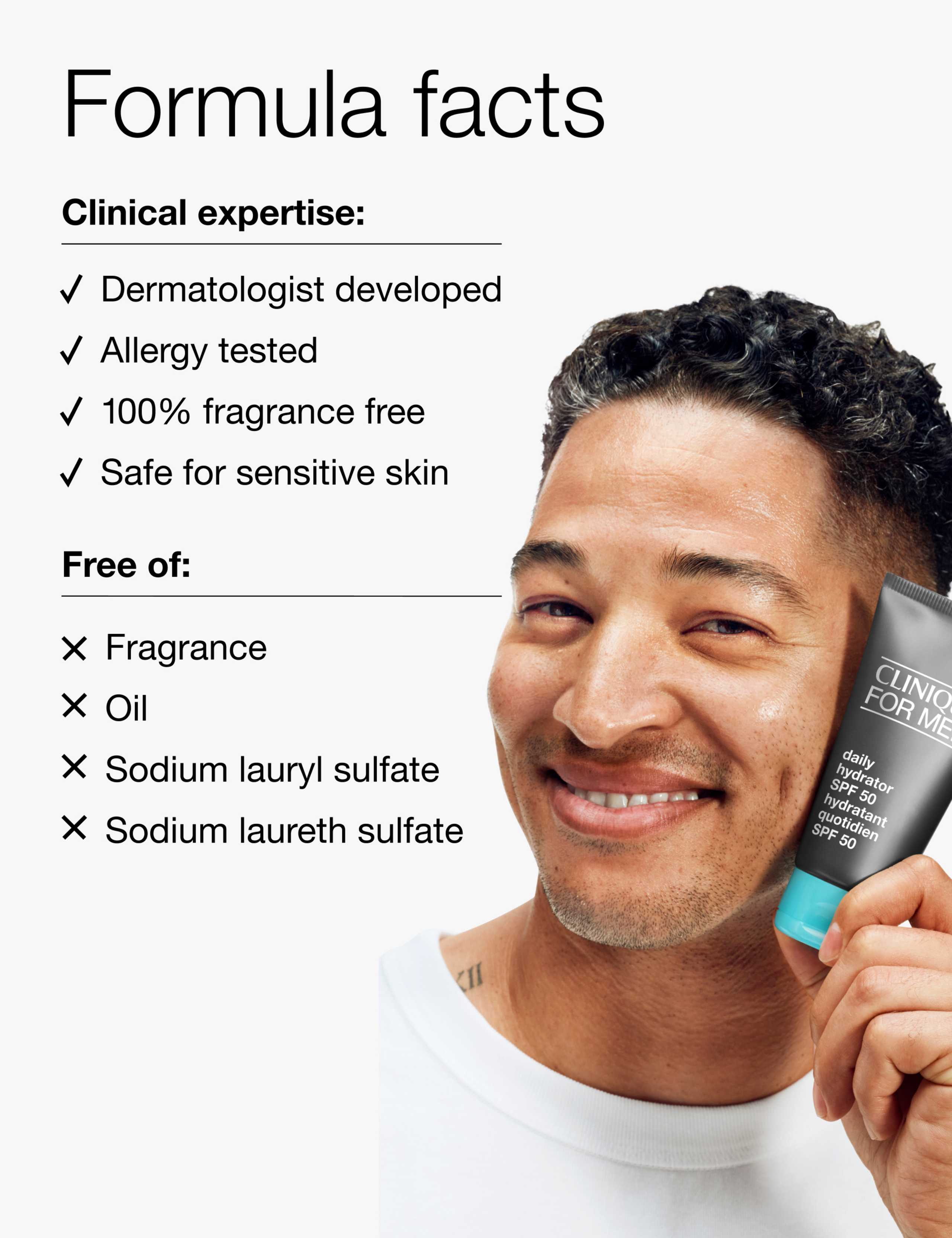 Clinique For Men™ Daily Hydrating SPF 50 Moisturiser 75ml 3 of 8