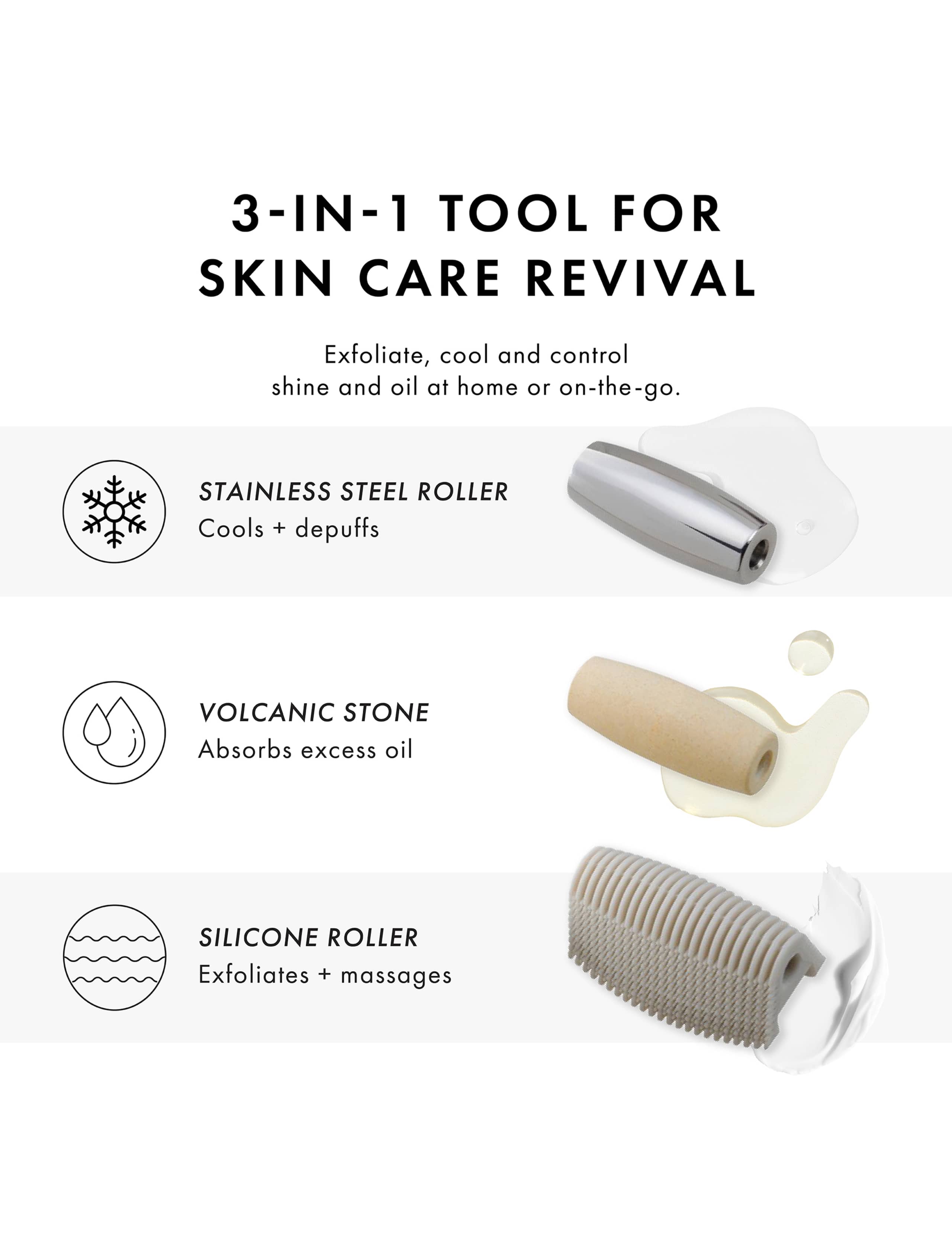 3-in-1 Facial Roller Set 2 of 8