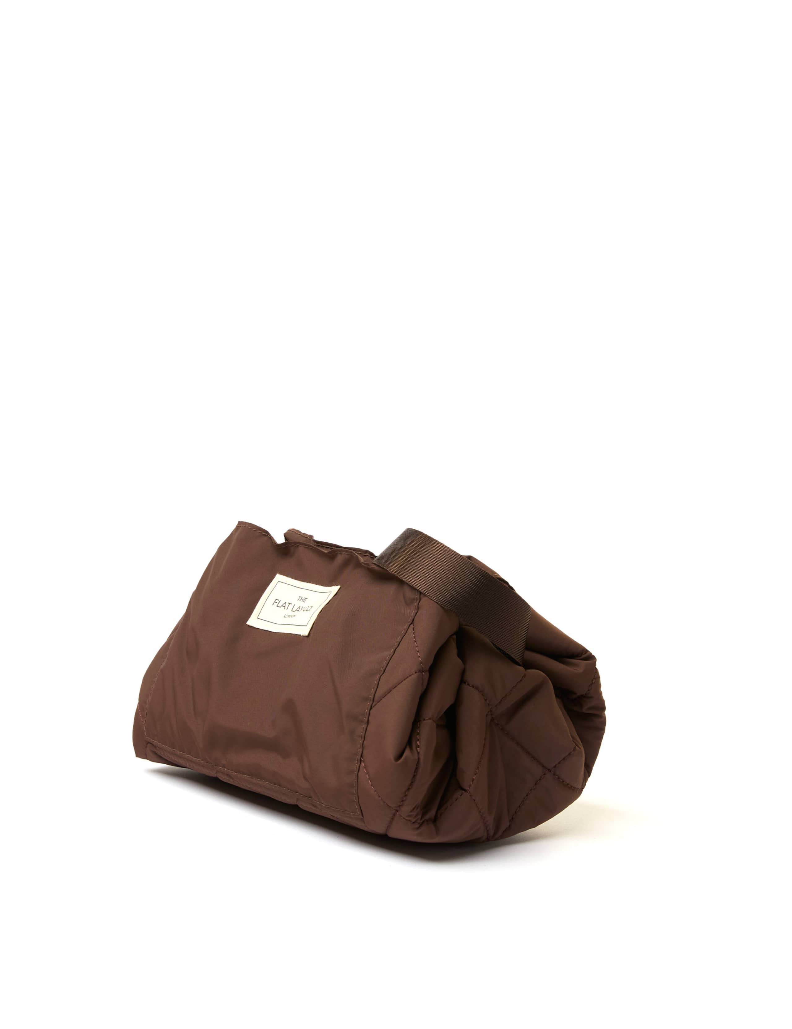 Drawstring Flat Lay Makeup Bag - Espresso 2 of 6