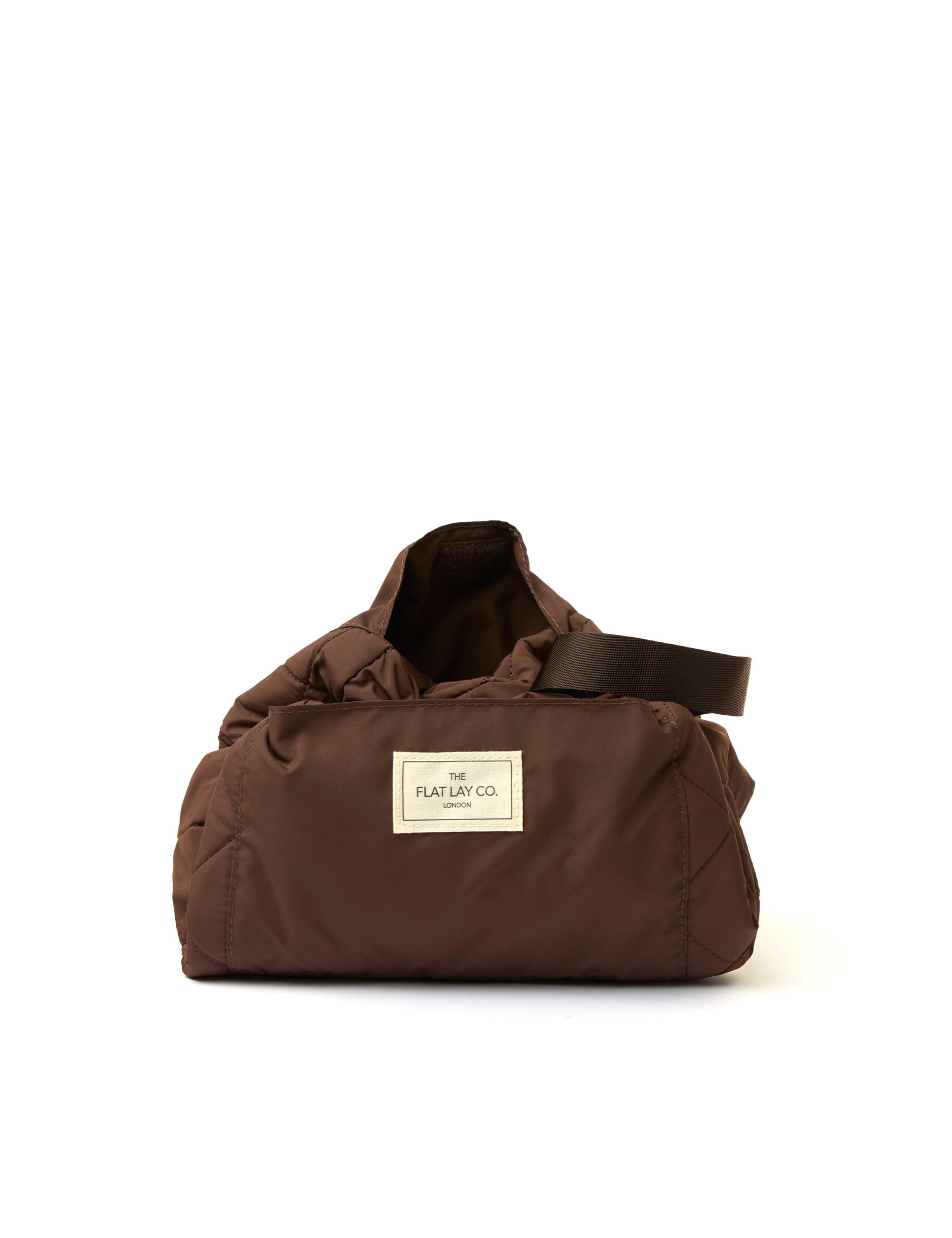 Drawstring Flat Lay Makeup Bag - Espresso 3 of 6