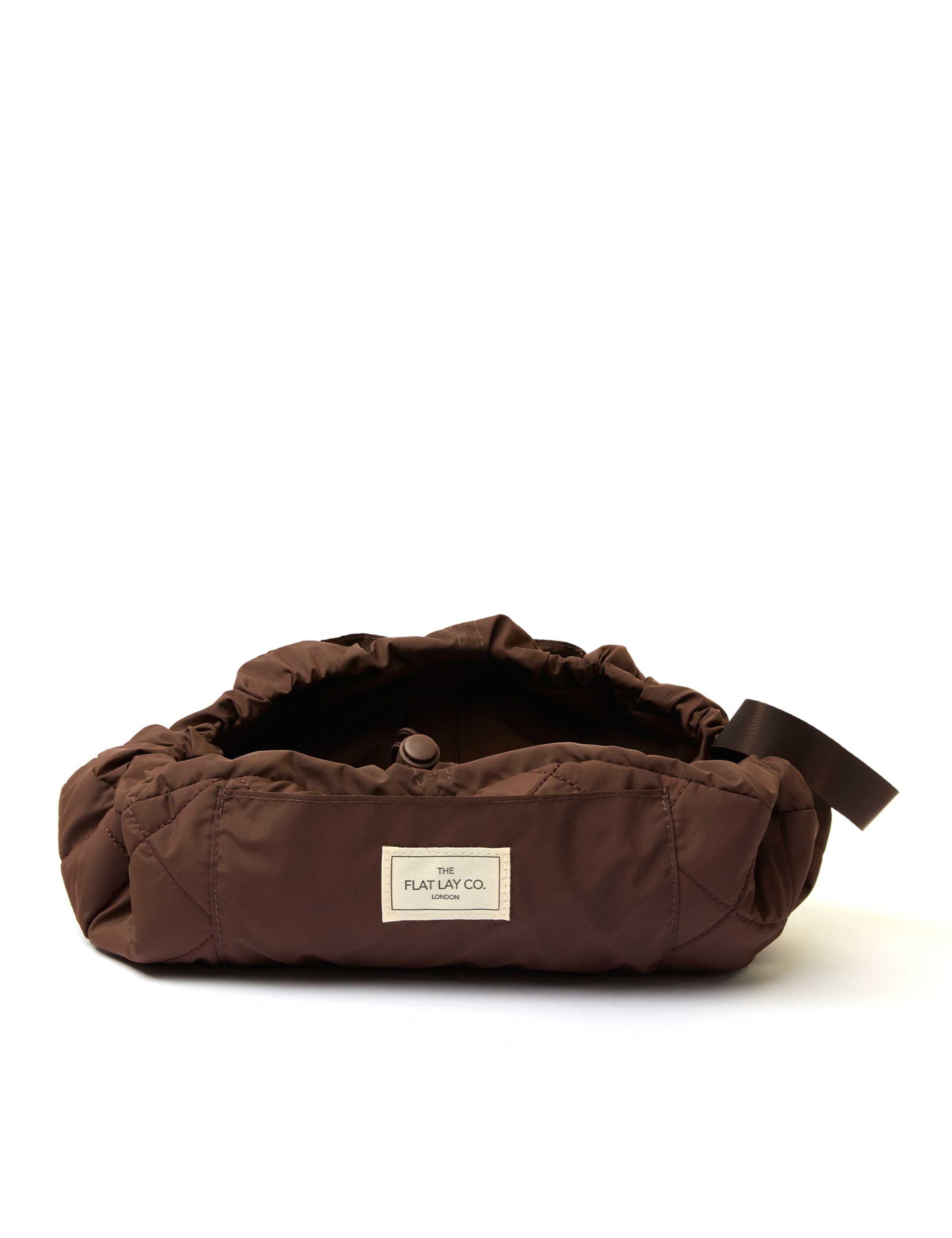 Drawstring Flat Lay Makeup Bag - Espresso 4 of 6