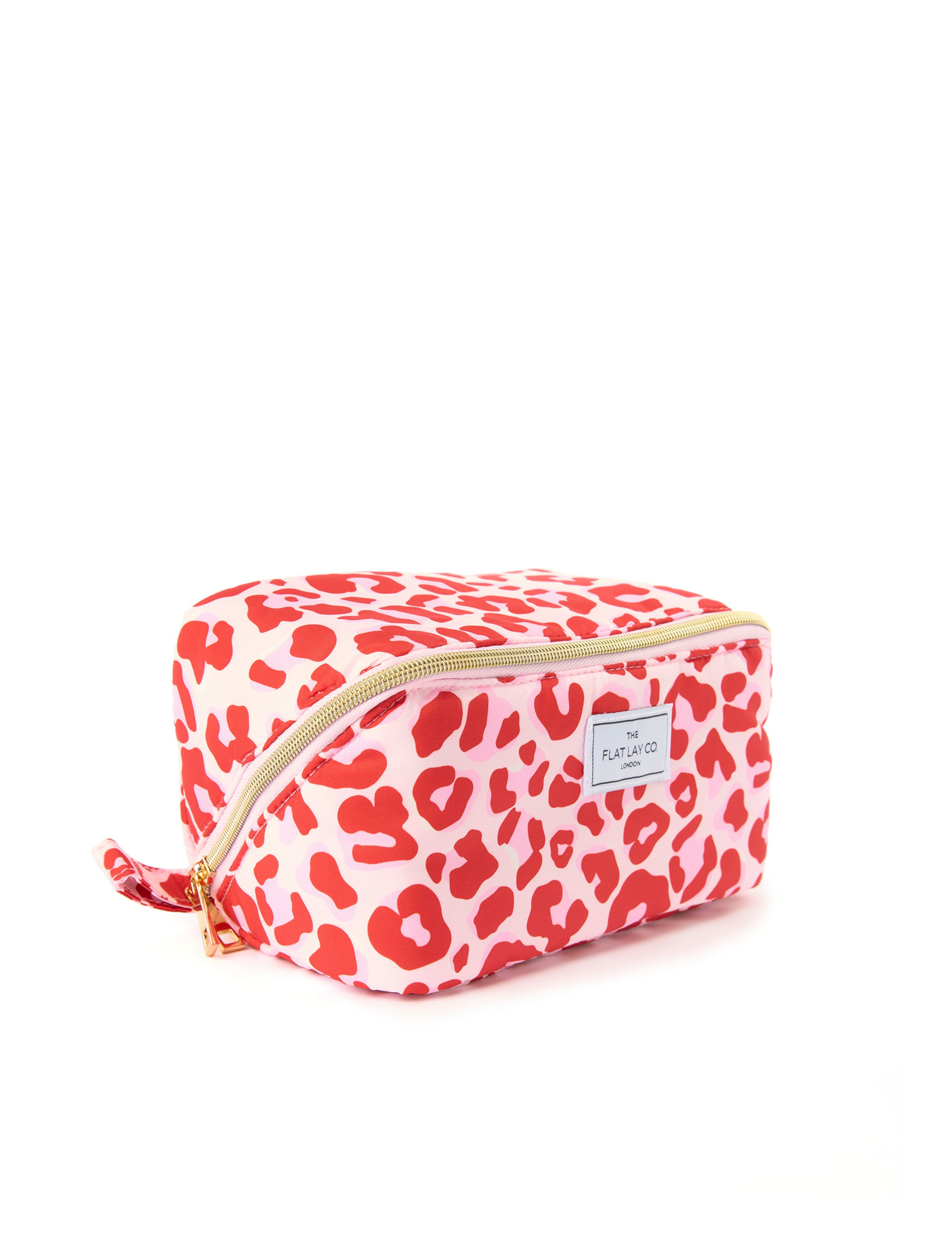 Flat Lay Makeup Box Bag - Pink Leopard 2 of 6