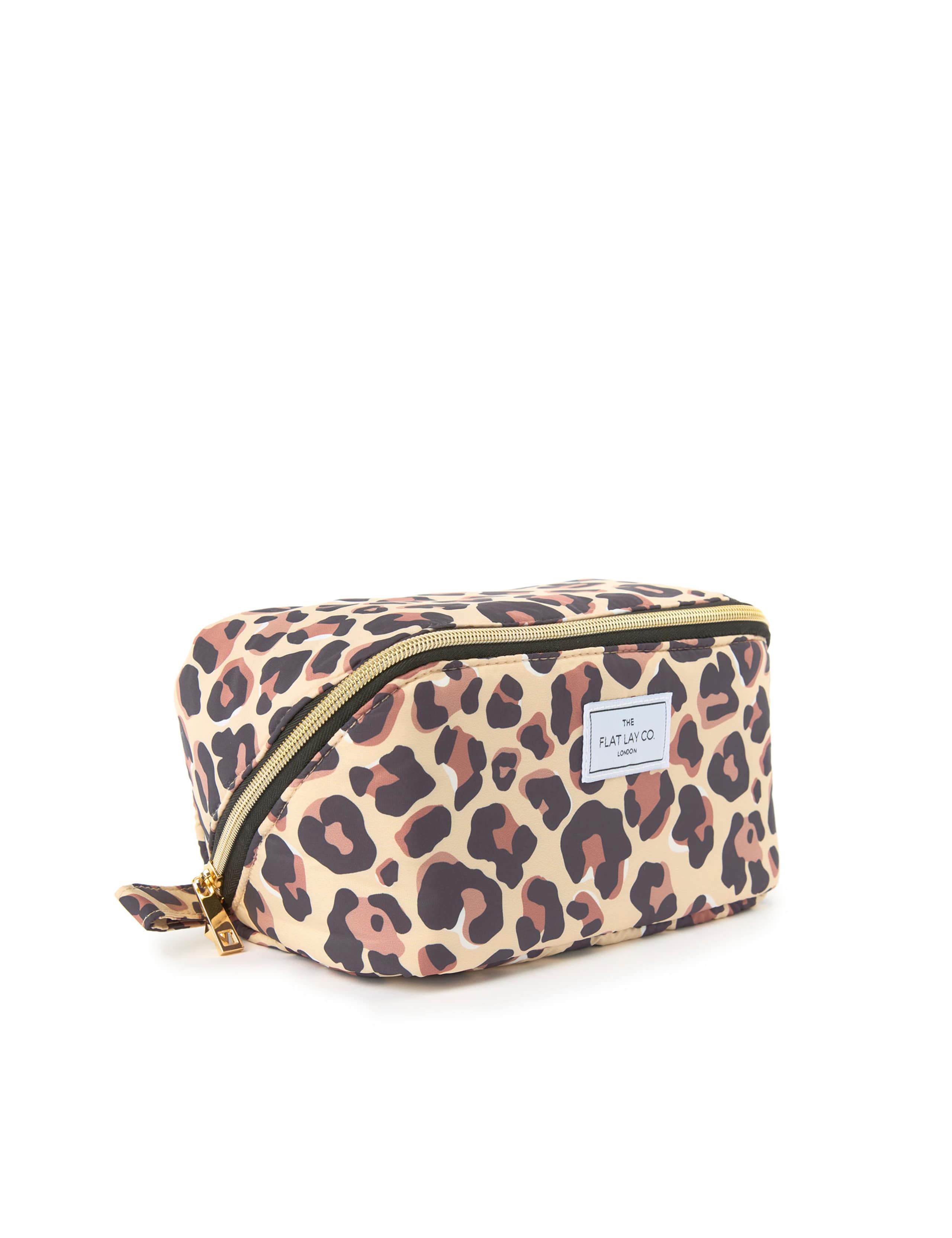 Flat Lay Makeup Box Bag - Brown Leopard 2 of 6