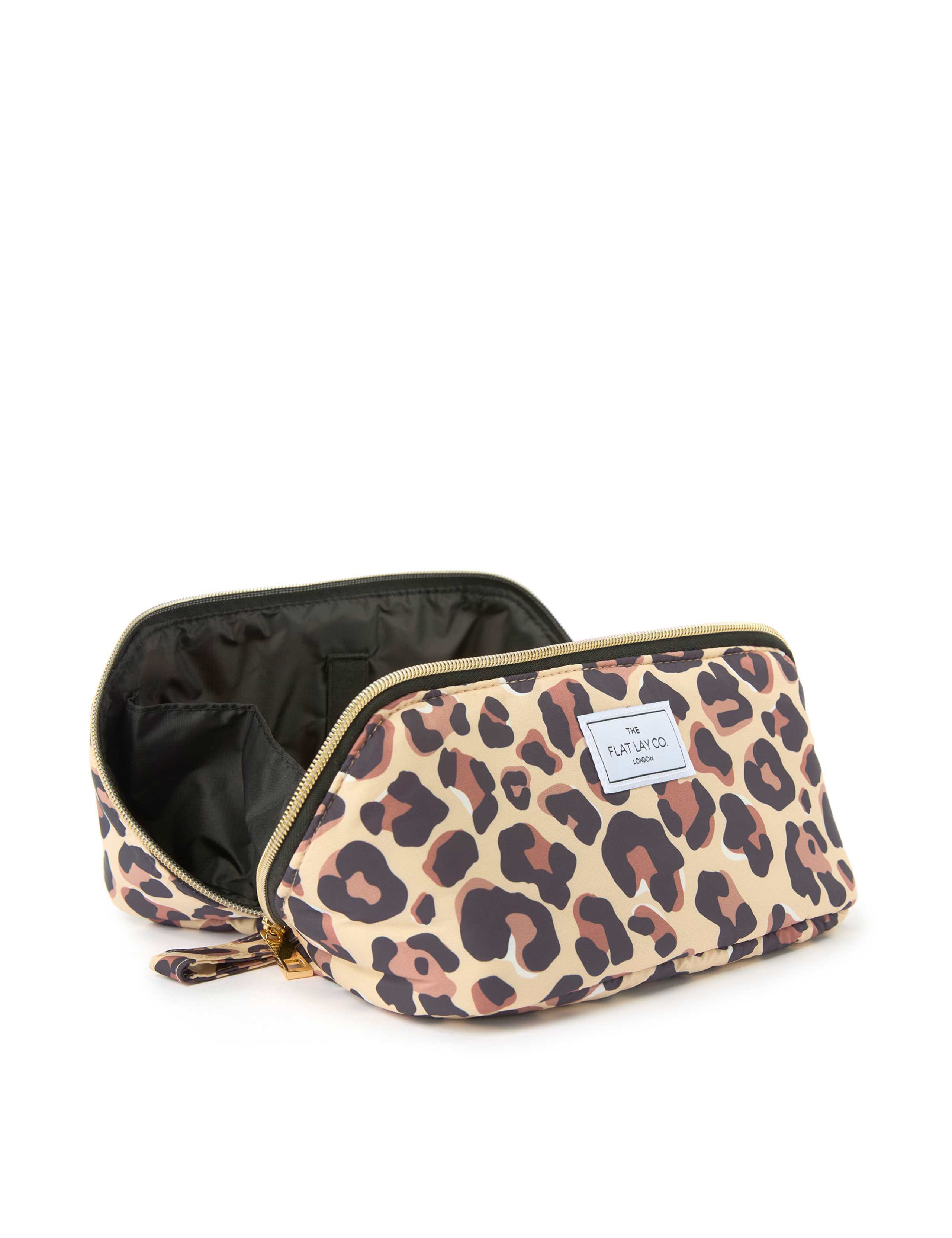 Flat Lay Makeup Box Bag - Brown Leopard 3 of 6