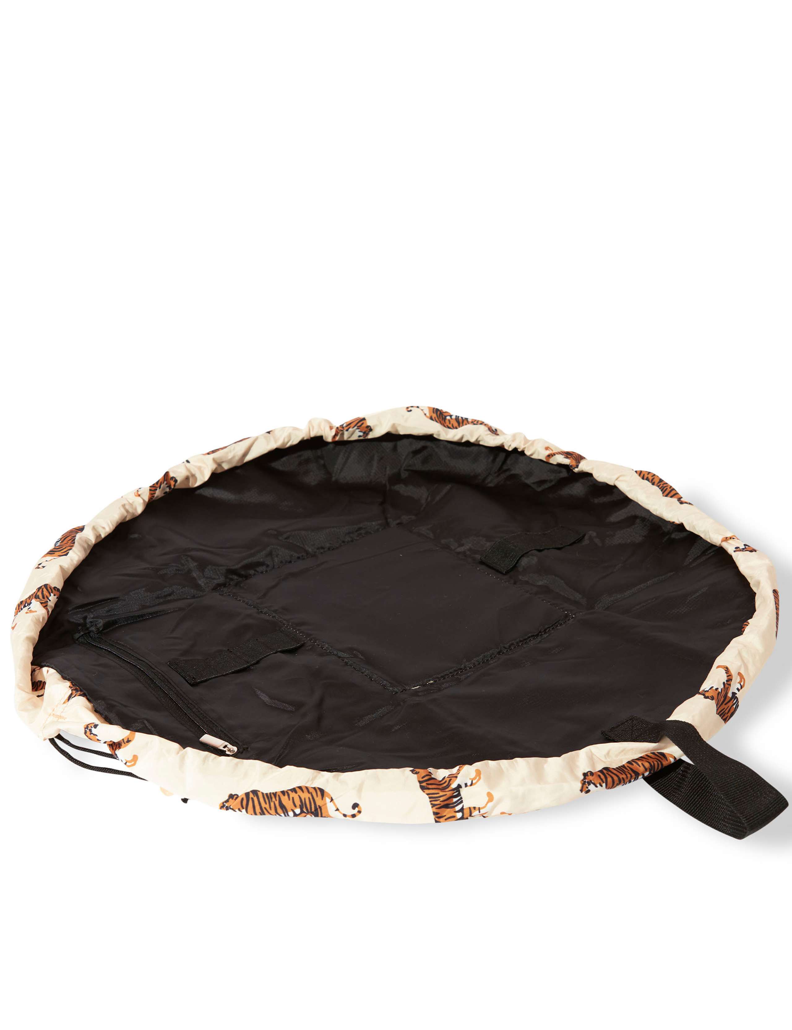 Open Flat Makeup Bag In Neutral Tigers 3 of 3