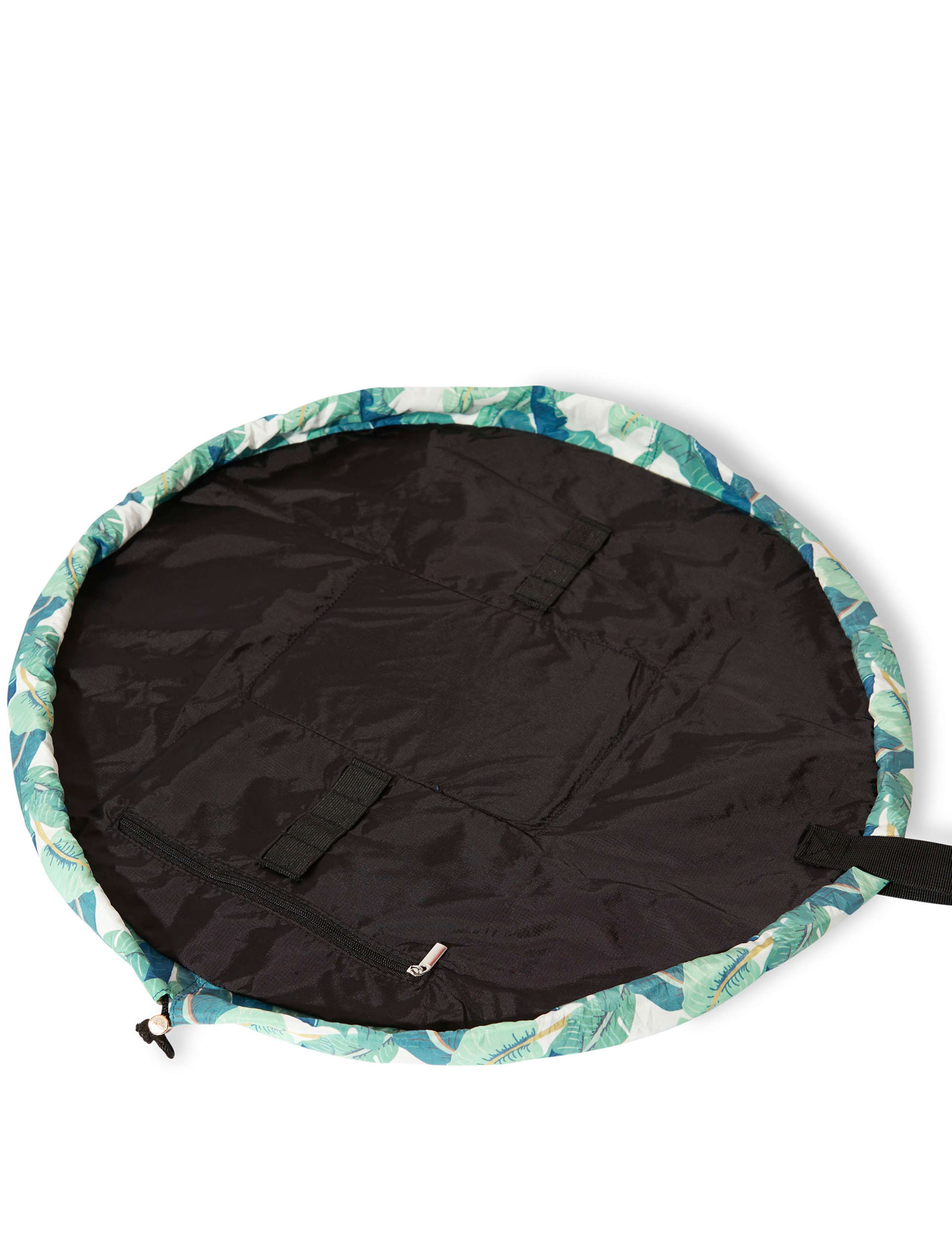 Open Flat Makeup Bag In Tropical Leaves 5 of 6