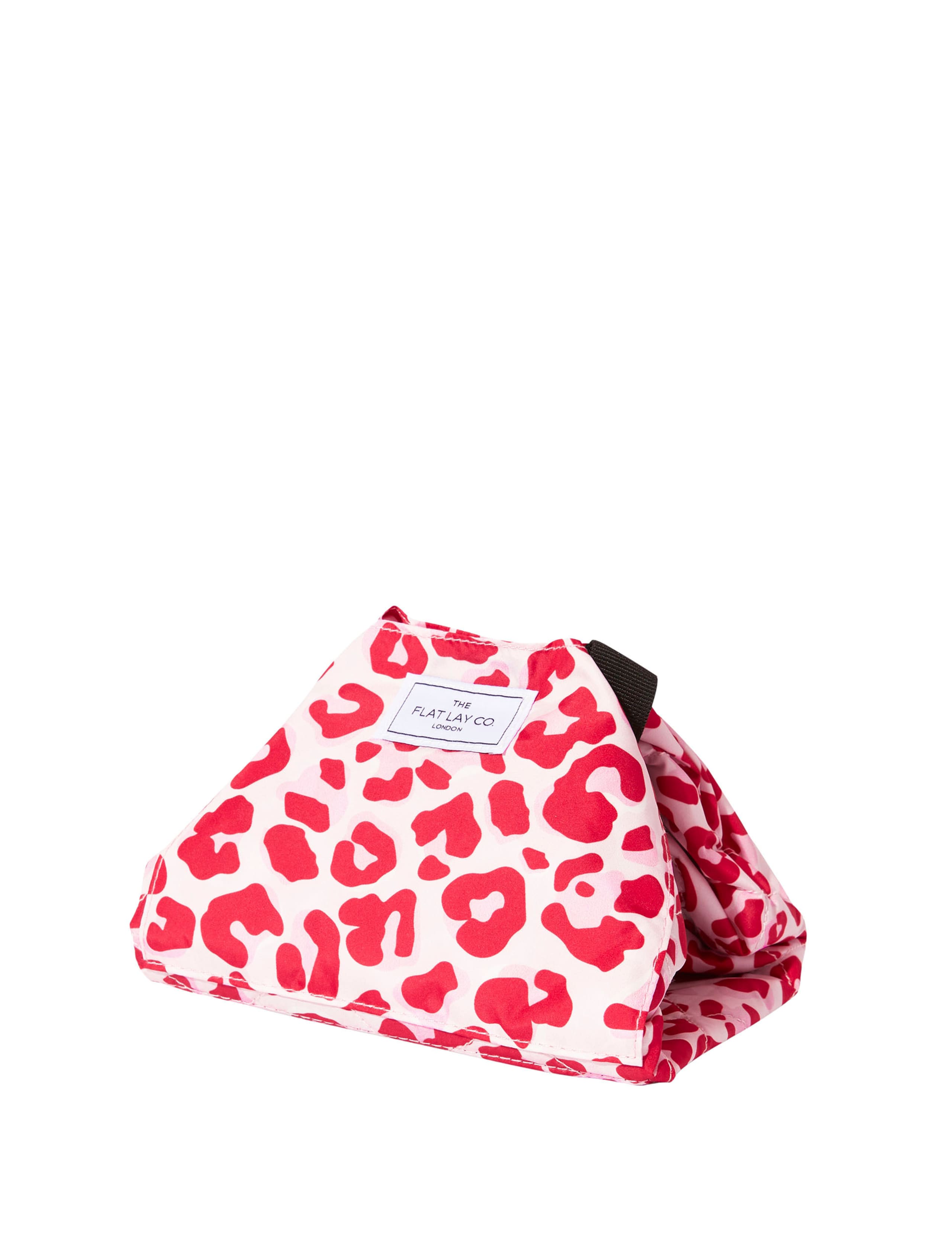 Open Flat Makeup Bag In Pink Leopard 2 of 6