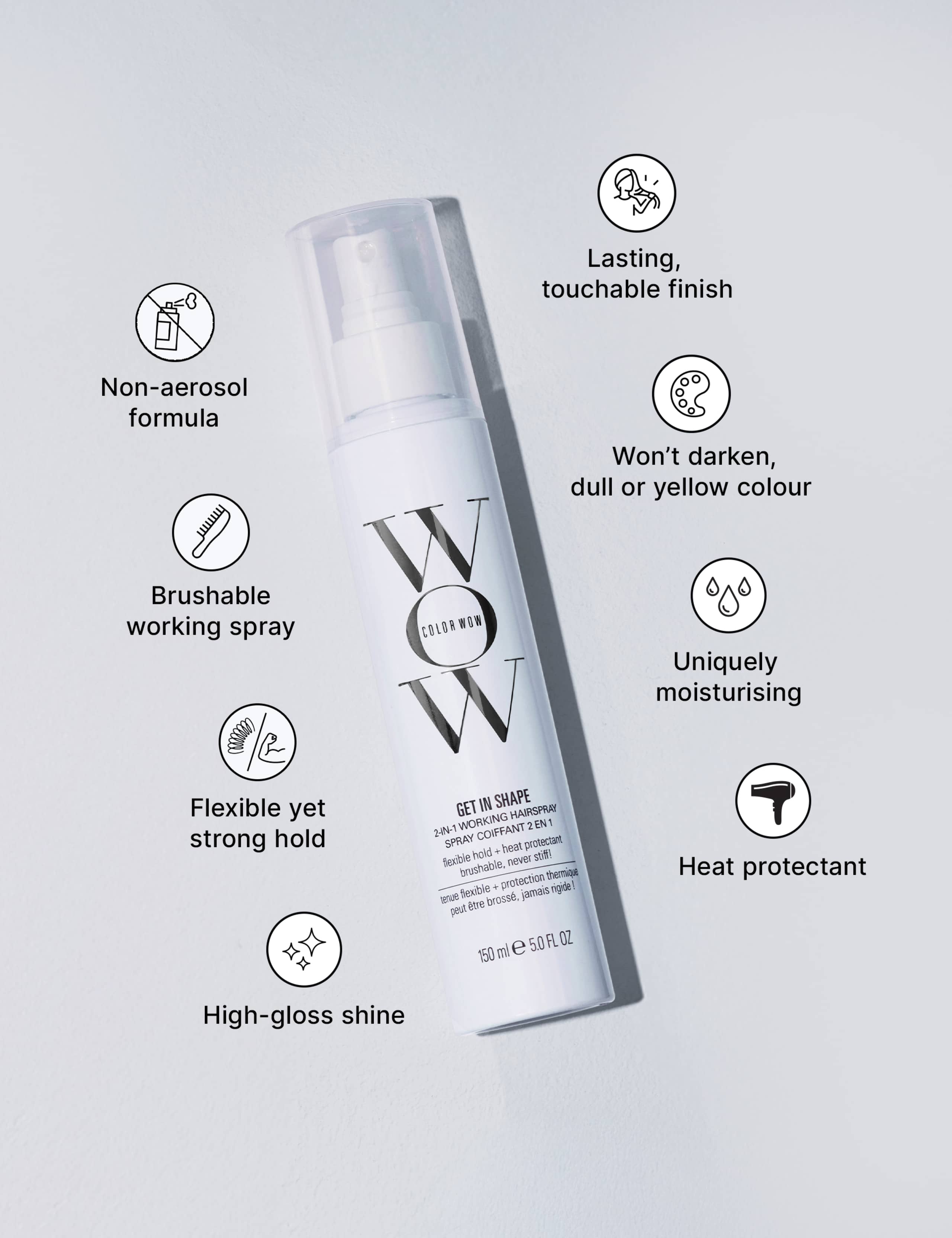 Get In Shape 2 in 1 Working Hairspray 150ml 4 of 8