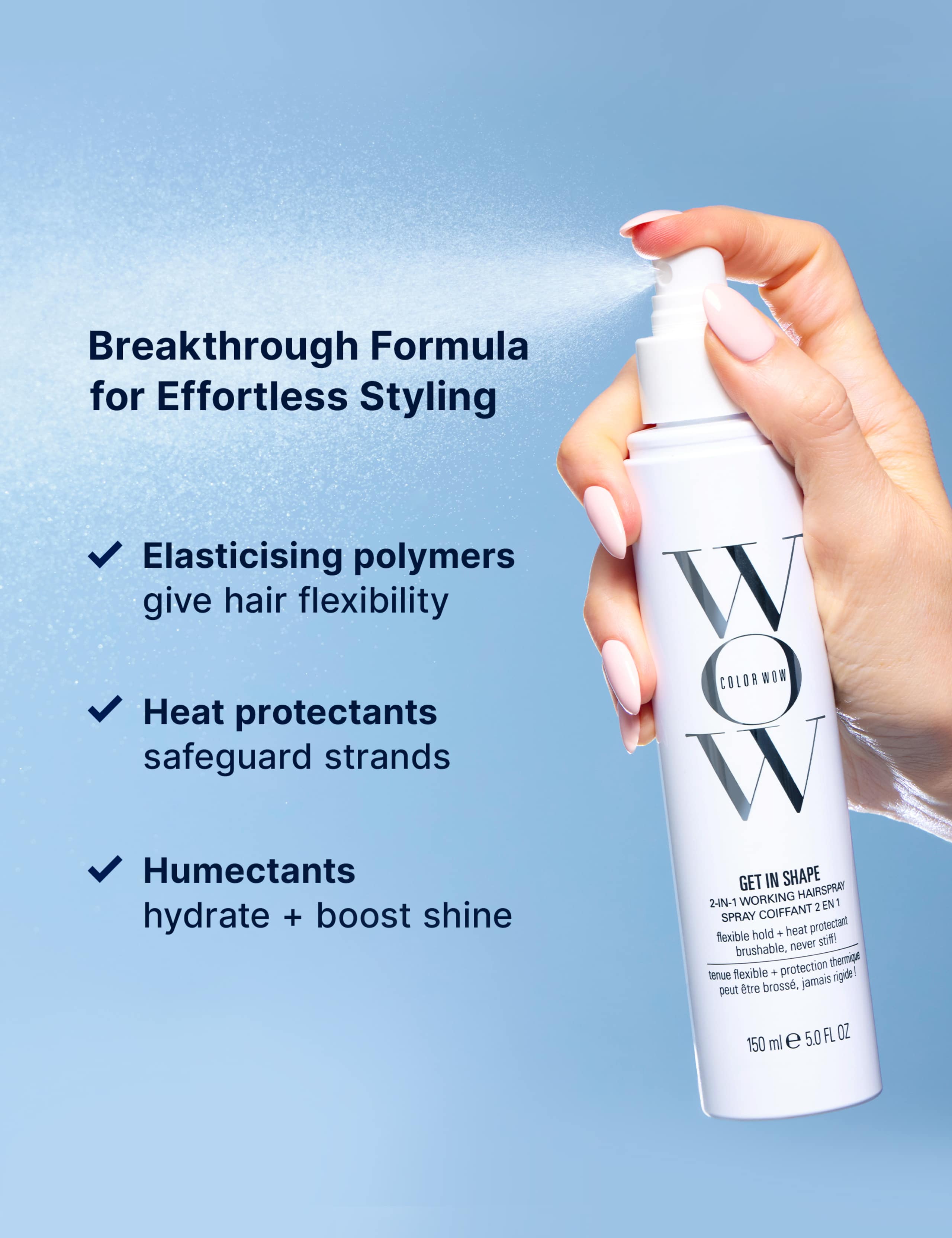 Get In Shape 2 in 1 Working Hairspray 150ml 5 of 8