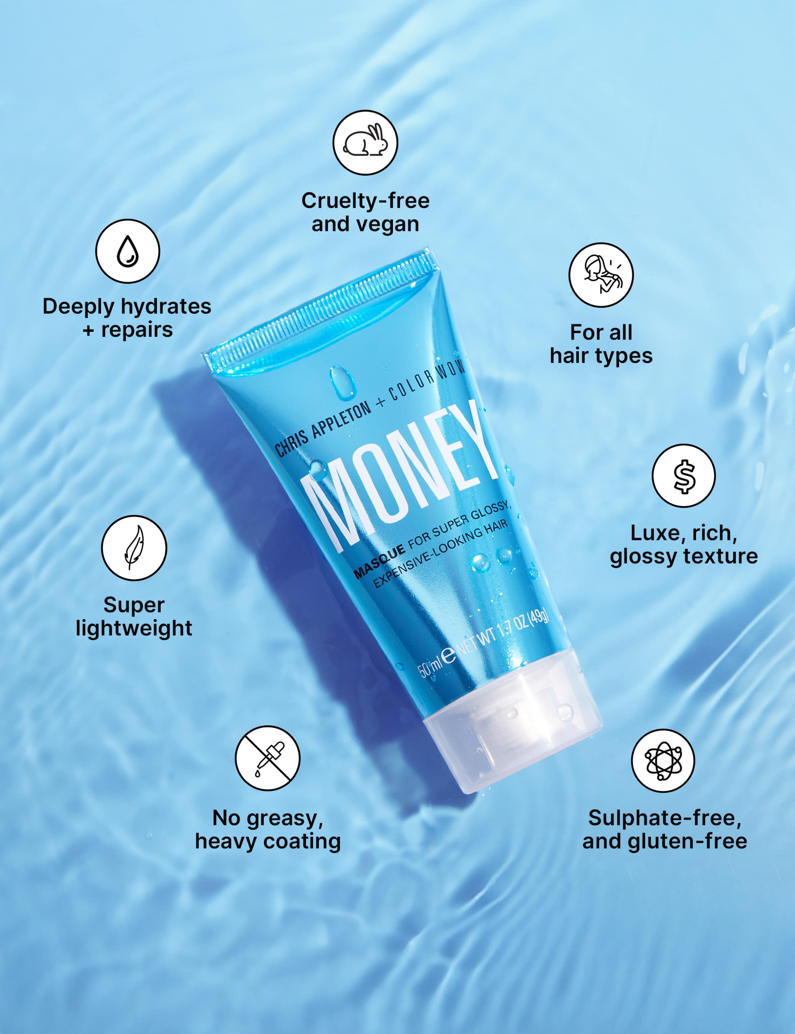 Chris Appleton + Color Wow Money Masque Travel 50ml 3 of 7