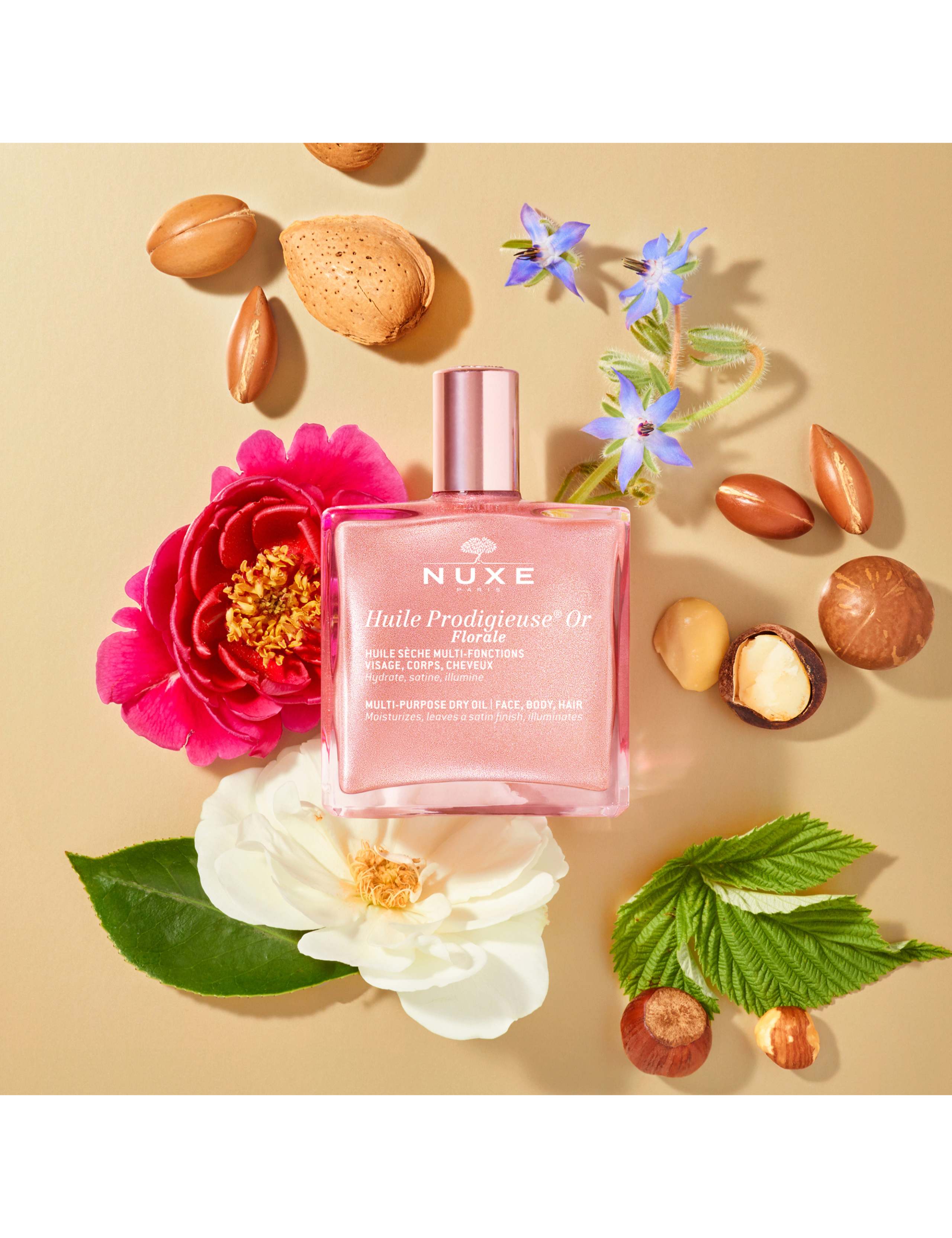 Huile Prodigieuse Florale Gold Shimmer Multipurpose Dry Oil 50ml 5 of 7
