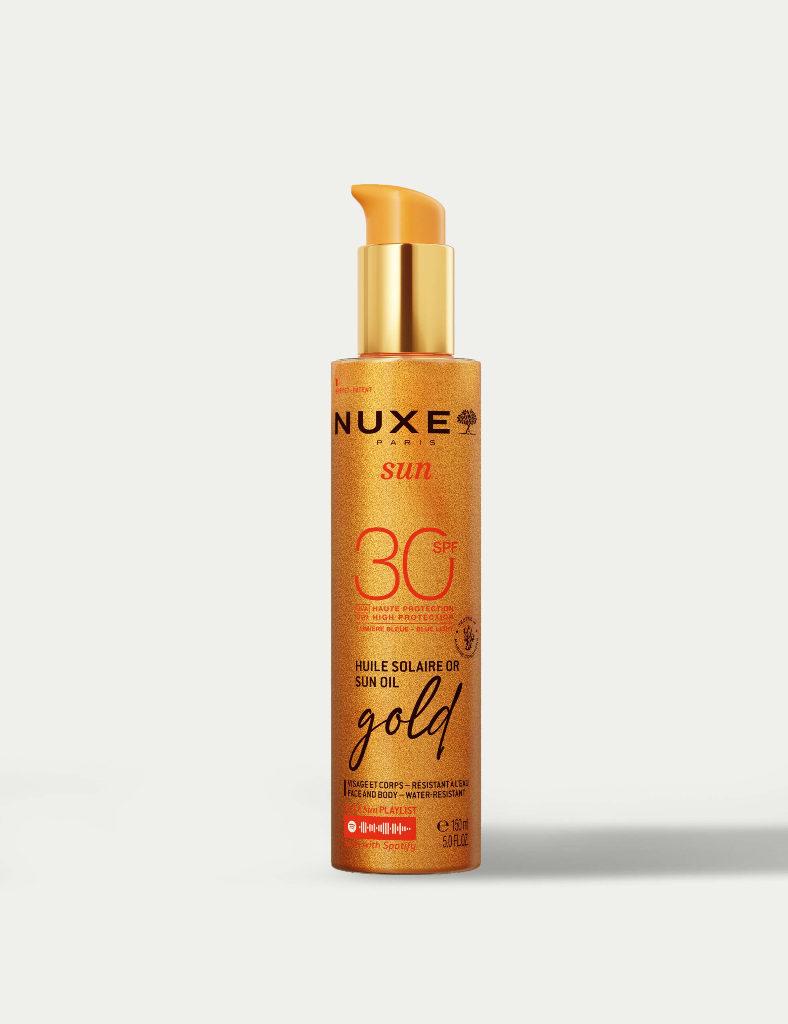 NUXE Sun Oil Gold Shimmer High Protectiion SPF 30 150ml 1 of 7