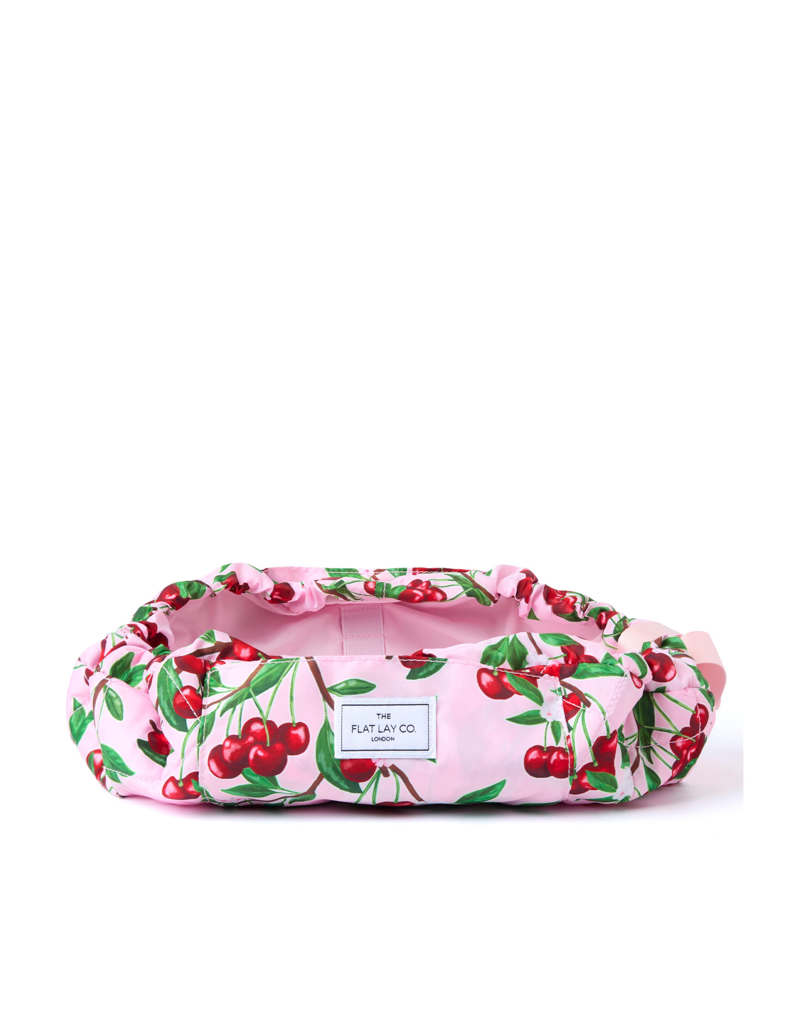 Drawstring Flat Lay Makeup Bag - Cherries 4 of 9