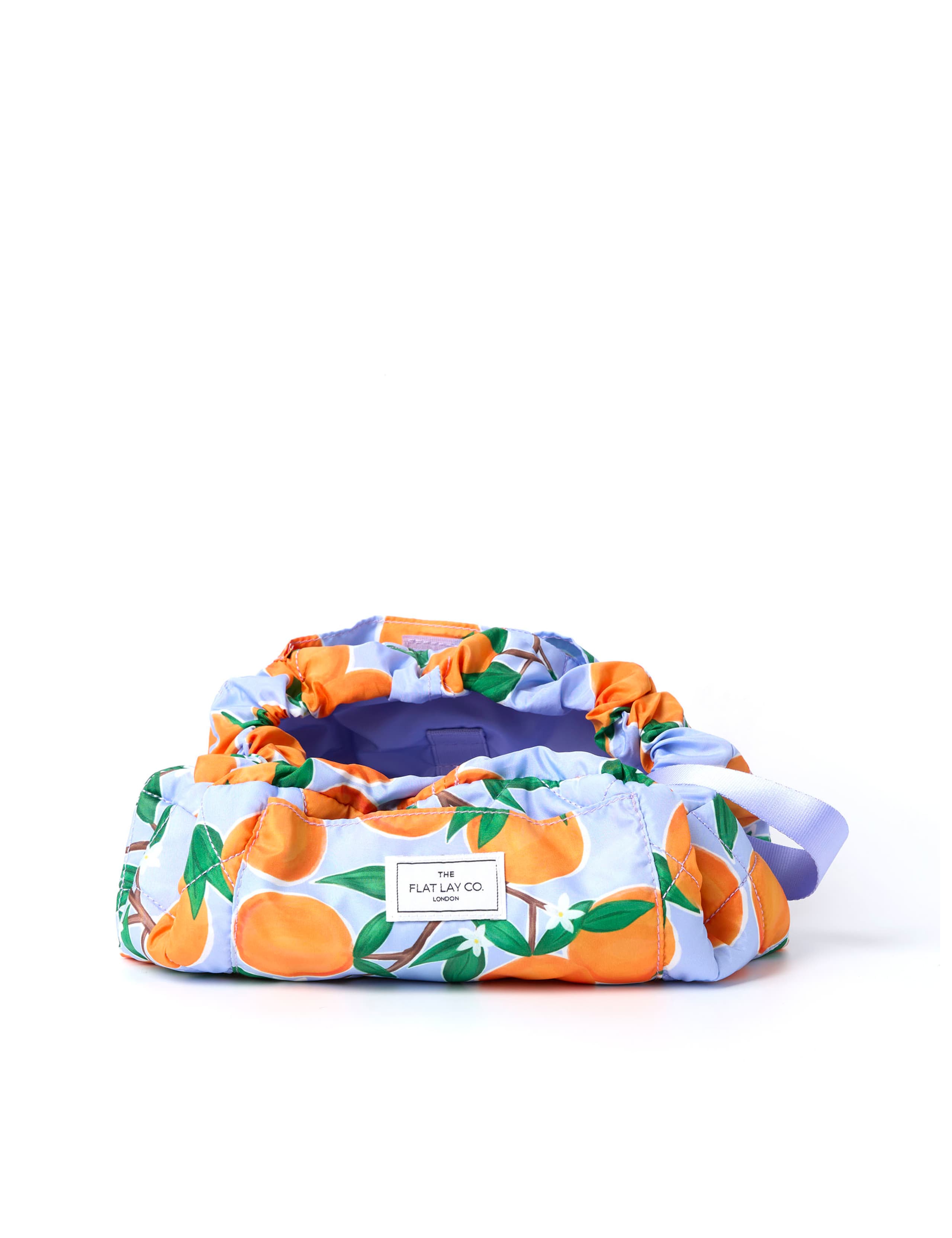 Drawstring Flat Lay Makeup Bag - Mediterranean Oranges 2 of 7