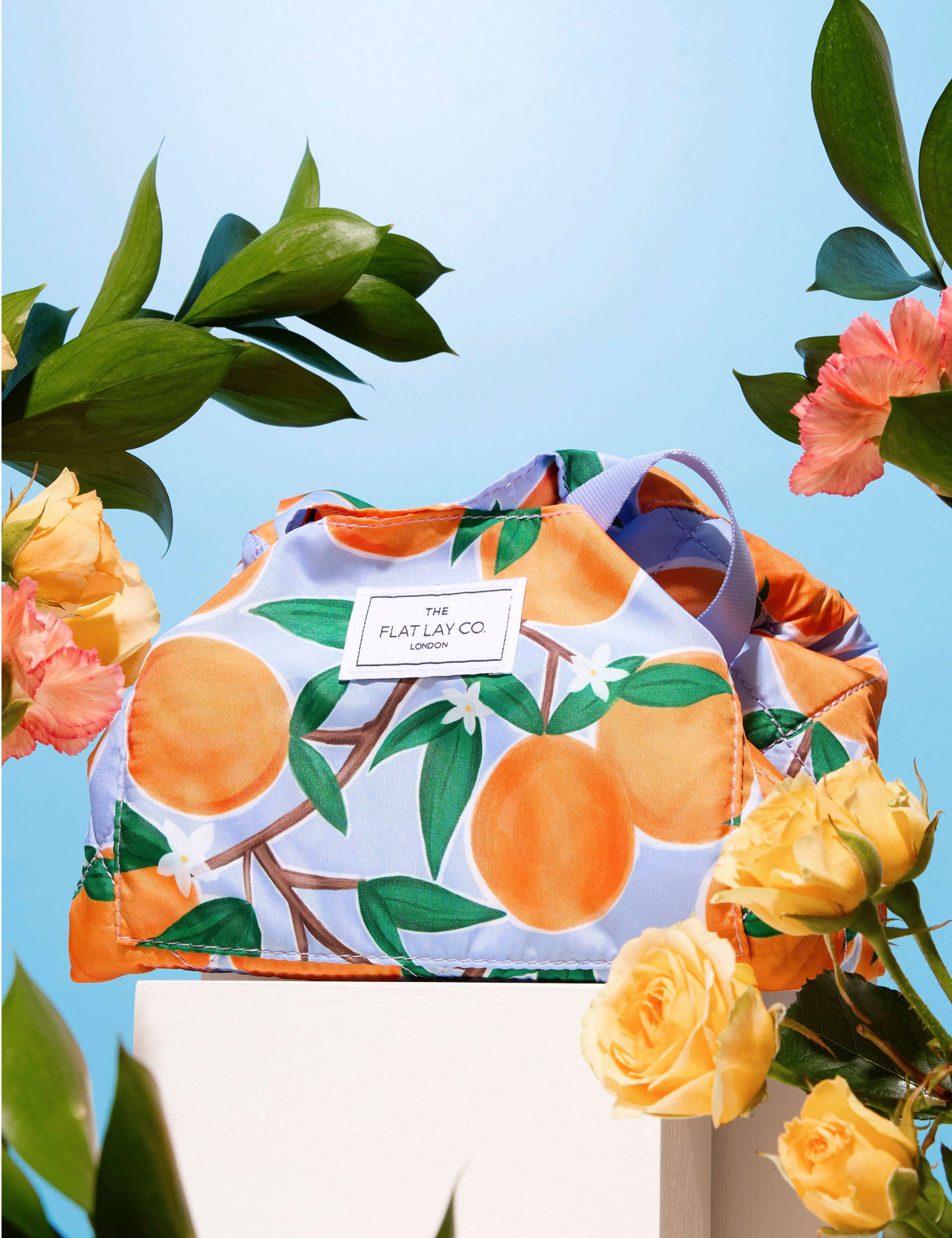 Drawstring Flat Lay Makeup Bag - Mediterranean Oranges 7 of 7