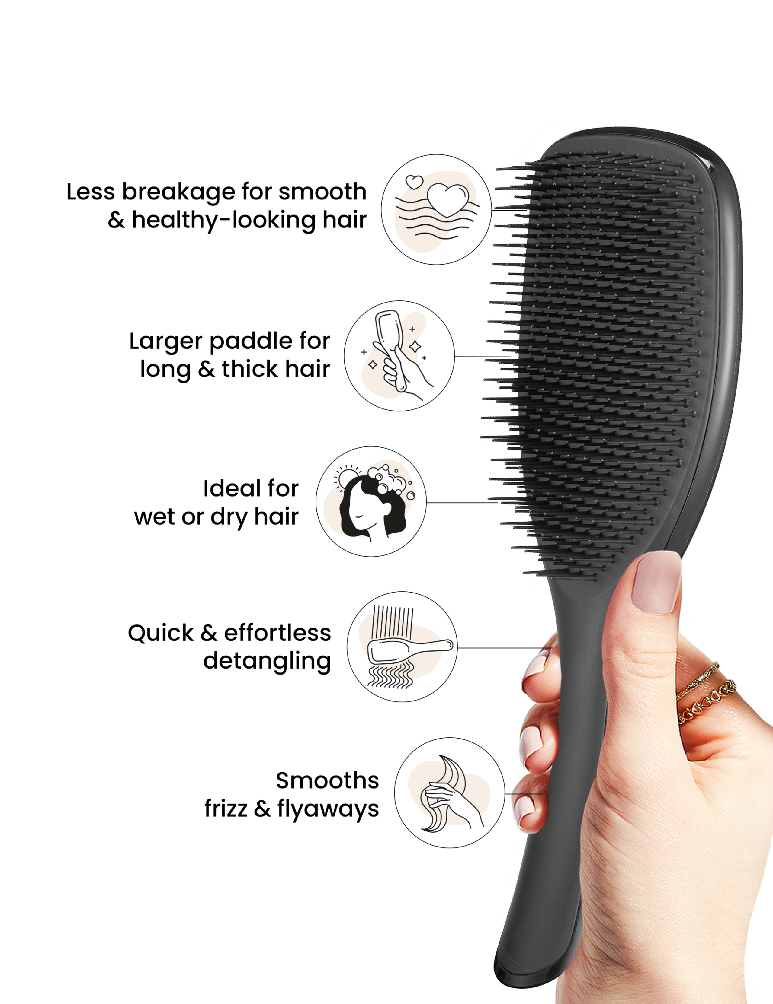 Large Ultimate Detangler Black Gloss 112g 7 of 7