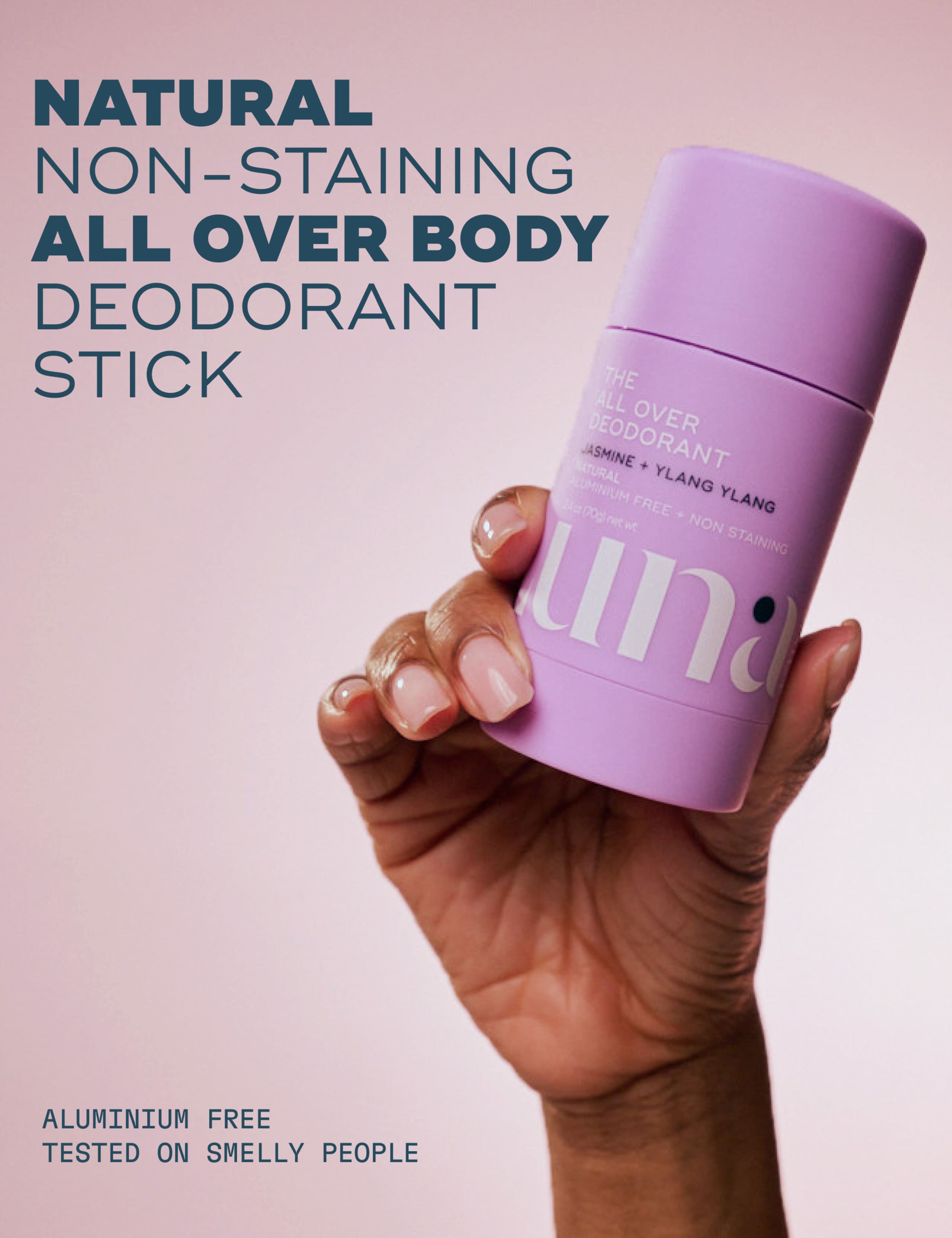 The All Over Deodorant™- Extra-strength, Natural, Non-Staining Deodorant Stick - Jasmine & Ylang Ylang 70g 2 of 5