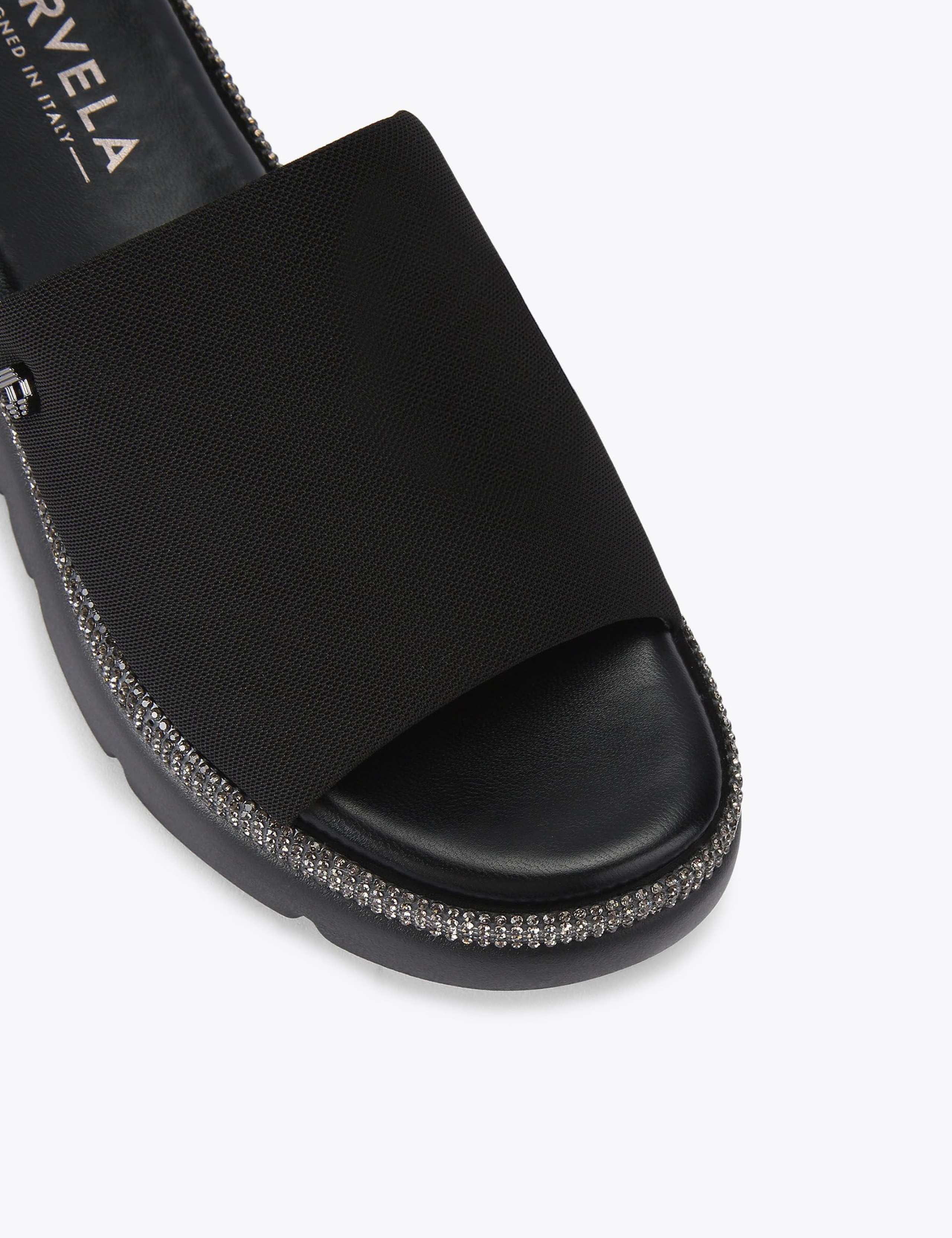Embellished Sparkle Flatform Sliders 3 of 5