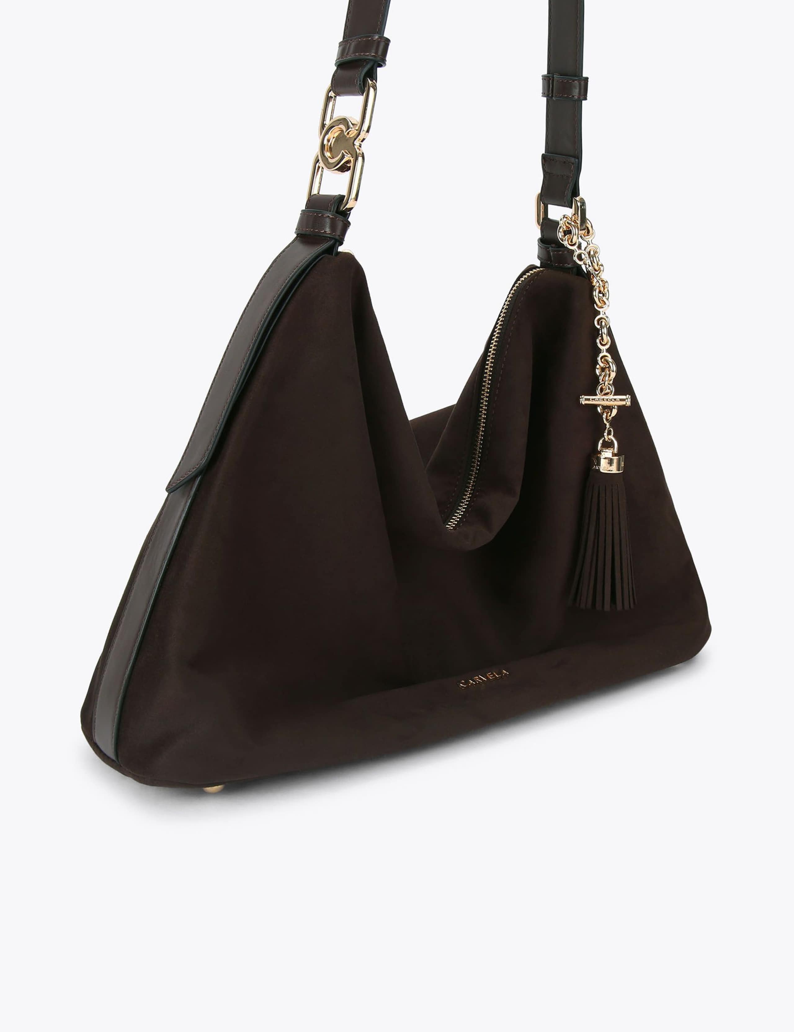 Faux Suede Hobo Shoulder Bag 2 of 5