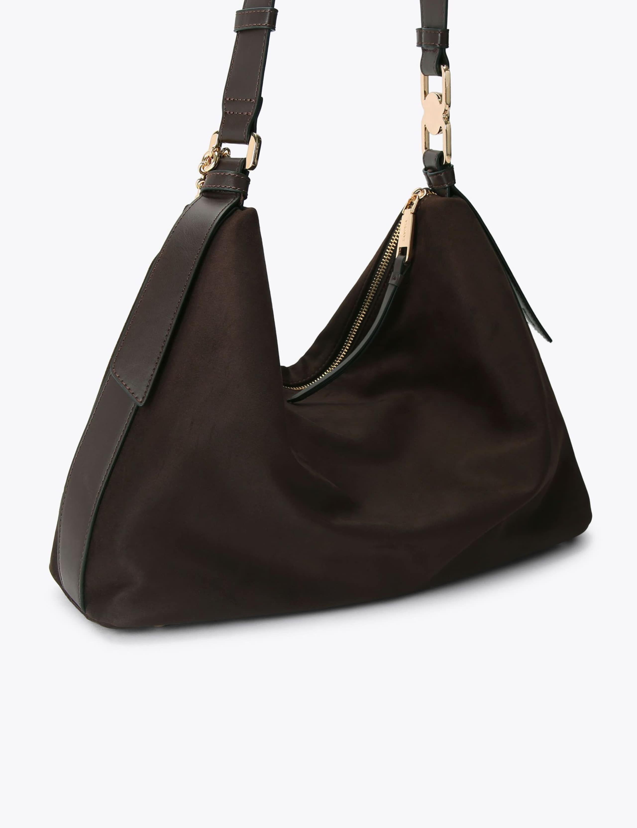 Faux Suede Hobo Shoulder Bag 3 of 5