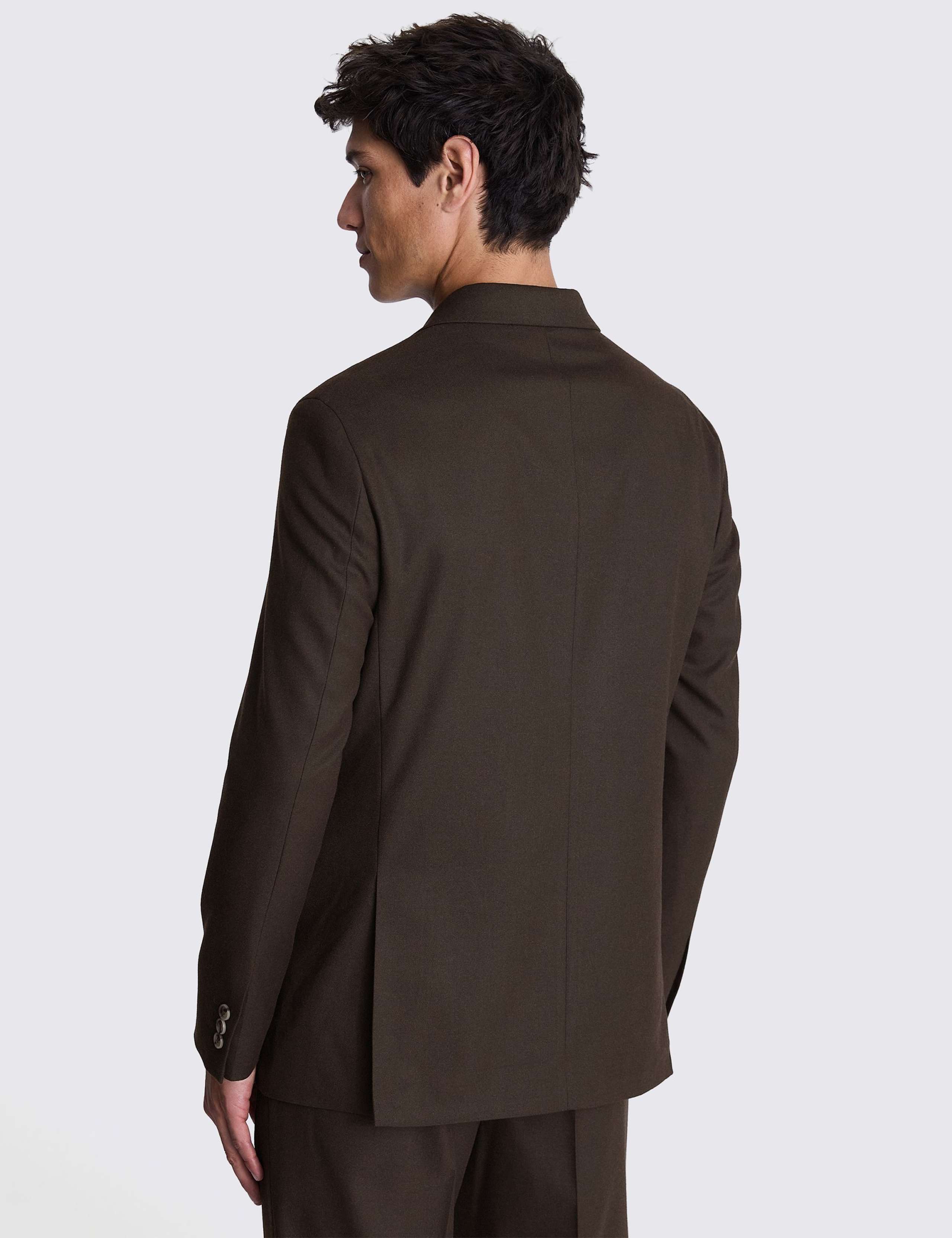 Relaxed Fit Flannel Double Breasted Suit Jacket 4 of 5