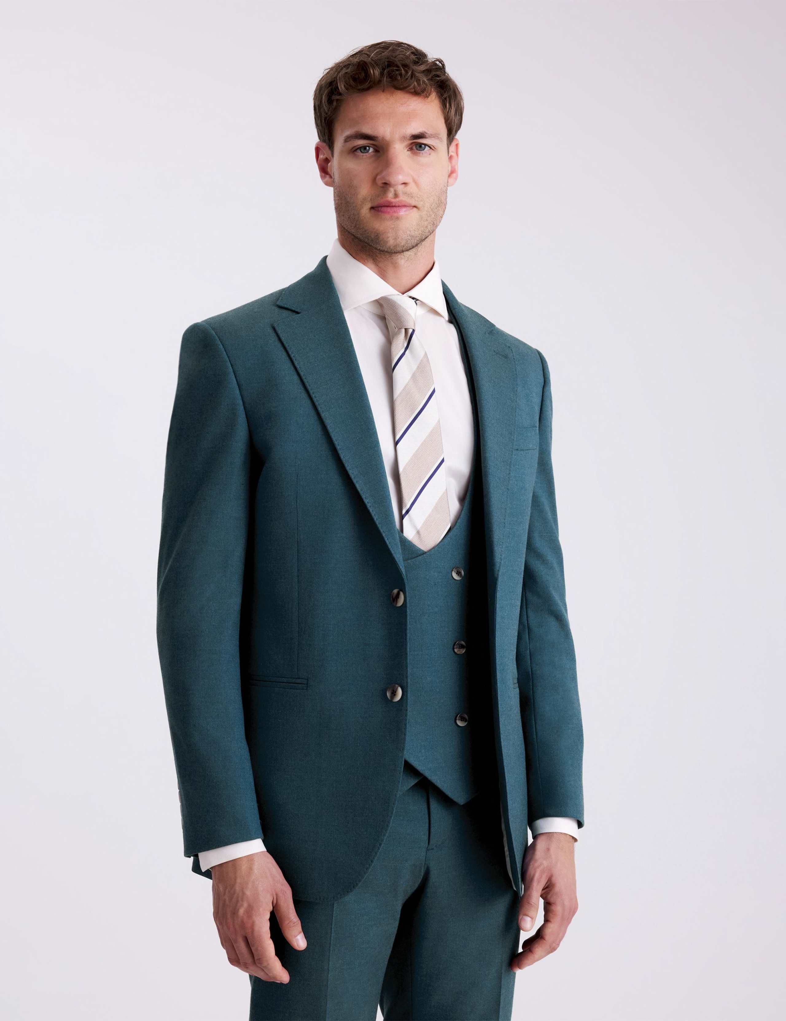 Tailored Fit Flannel Suit Jacket 1 of 7