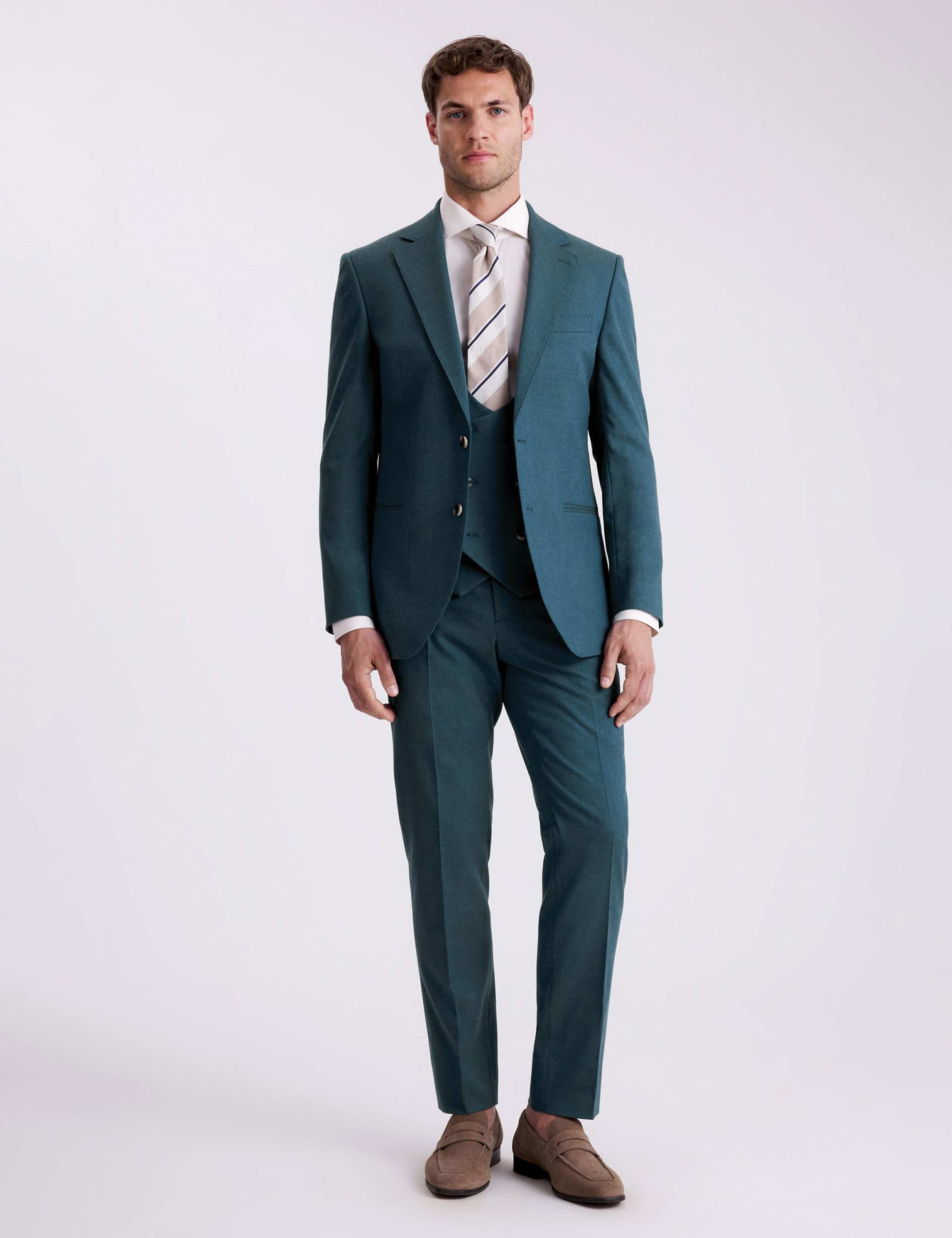 Tailored Fit Flannel Suit Jacket 3 of 7