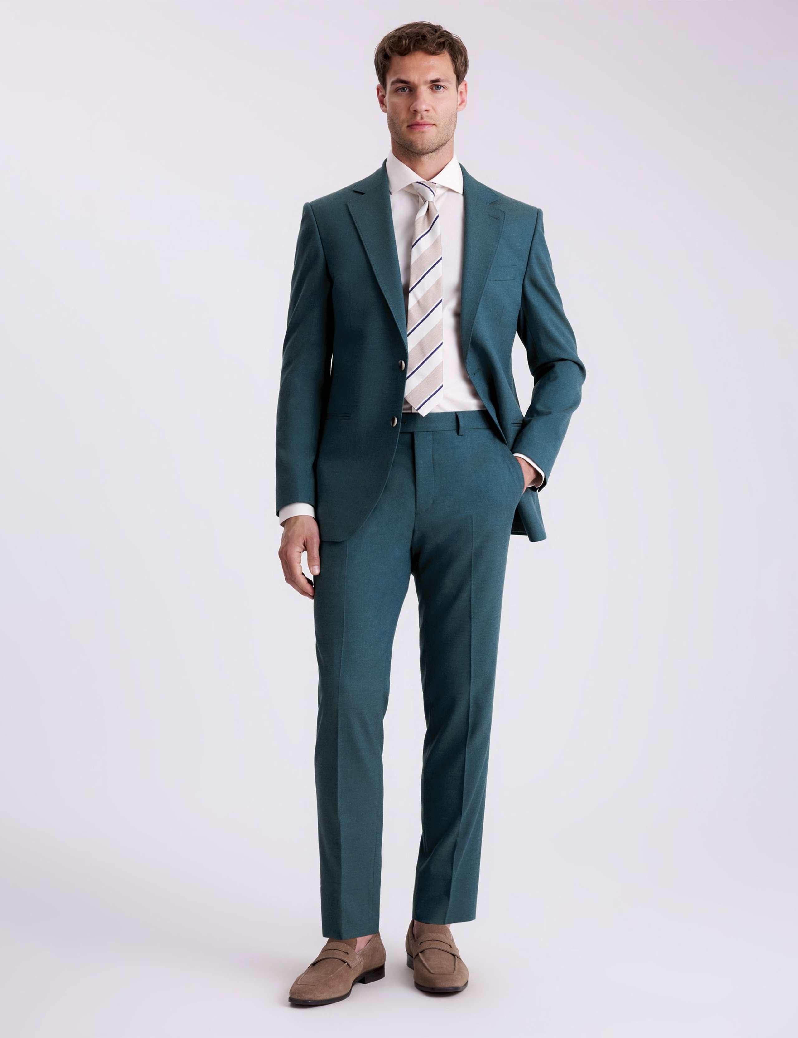 Tailored Fit Flannel Suit Jacket 4 of 7