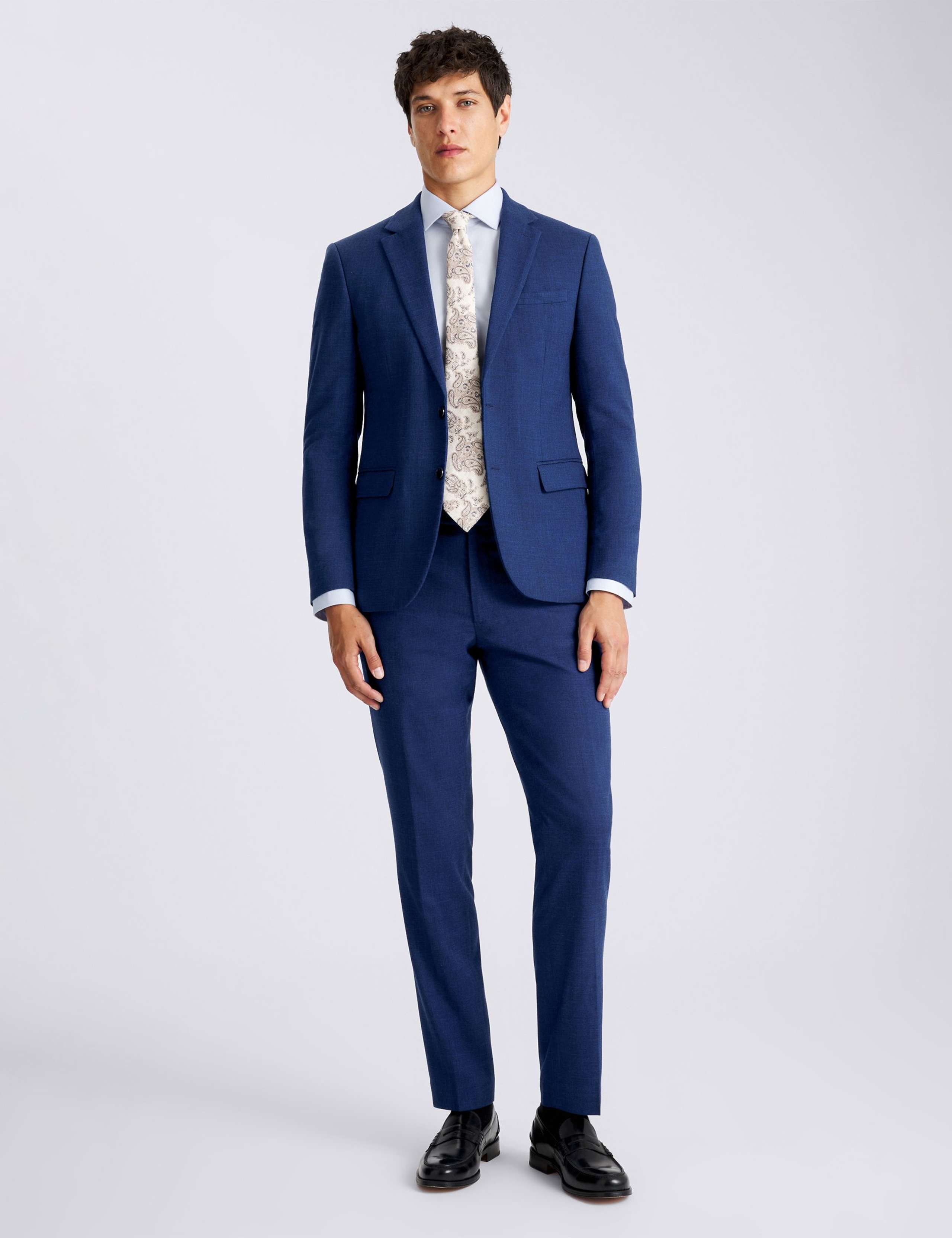 Slim Fit Slub Textured Suit Jacket 4 of 7