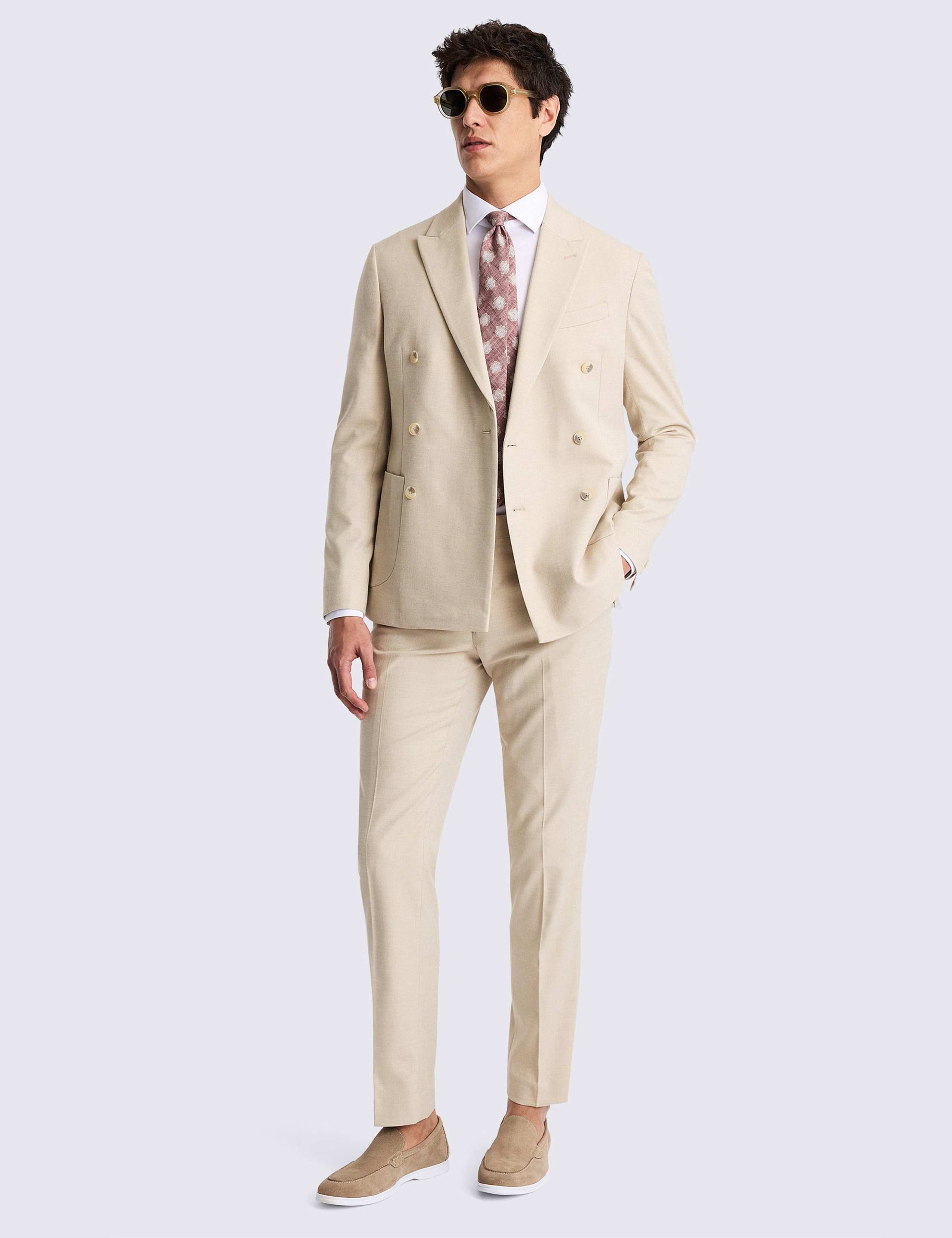 Slim Fit Double Breasted Suit Jacket 3 of 5