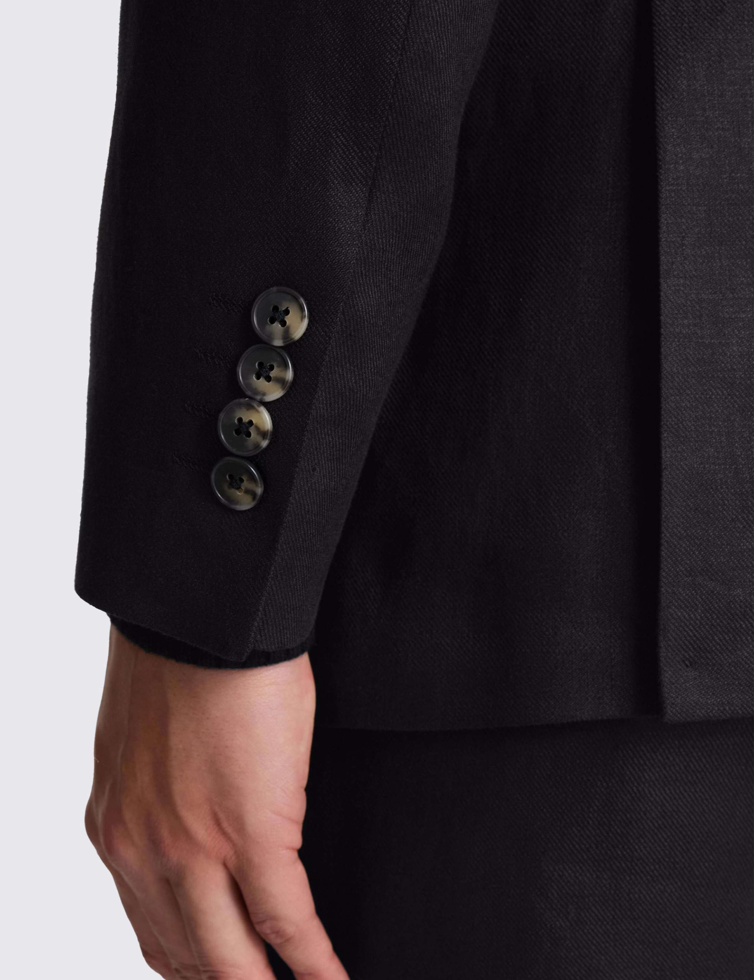 Tailored Fit Pure Linen Twill Suit Jacket 5 of 5