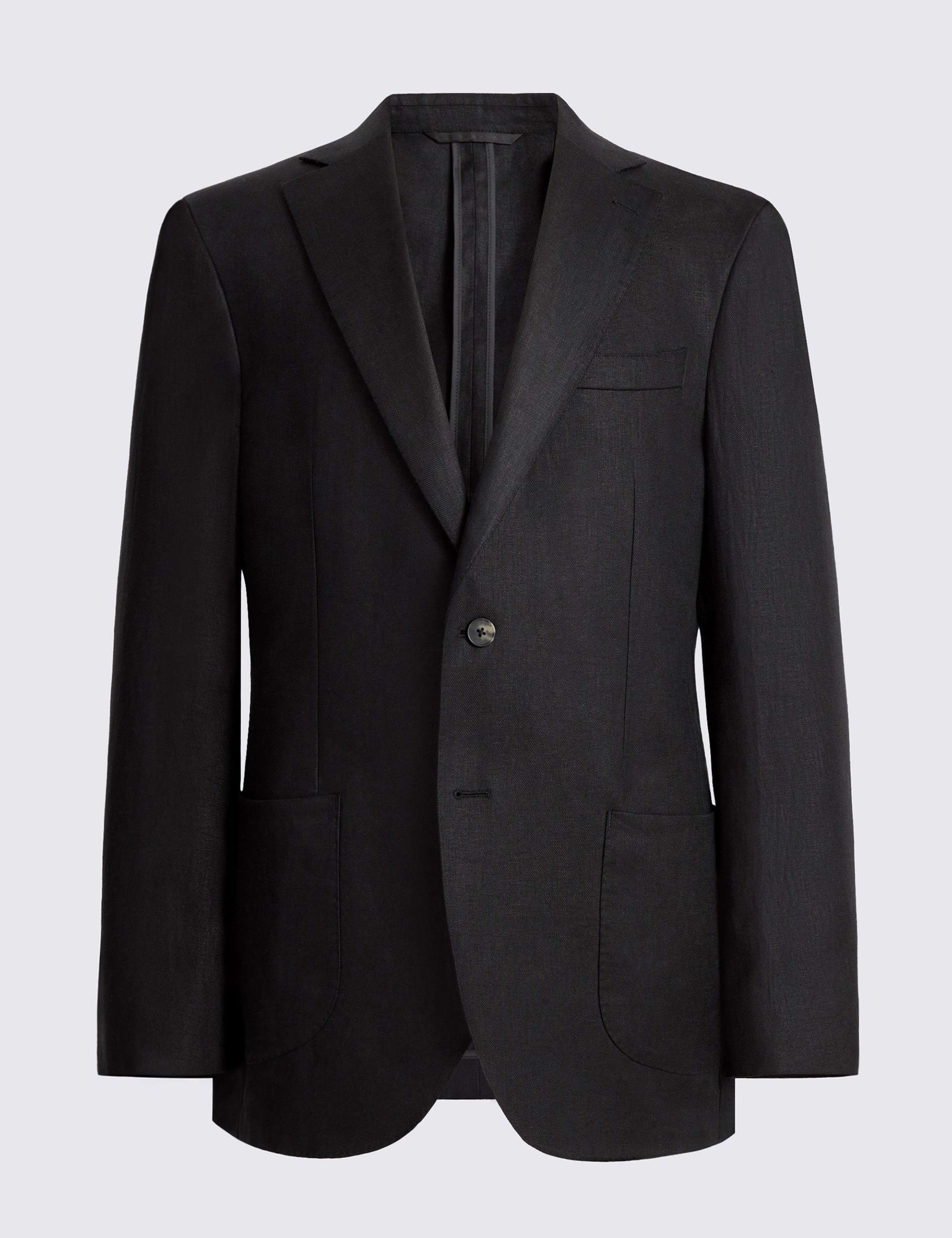 Tailored Fit Pure Linen Twill Suit Jacket 2 of 5