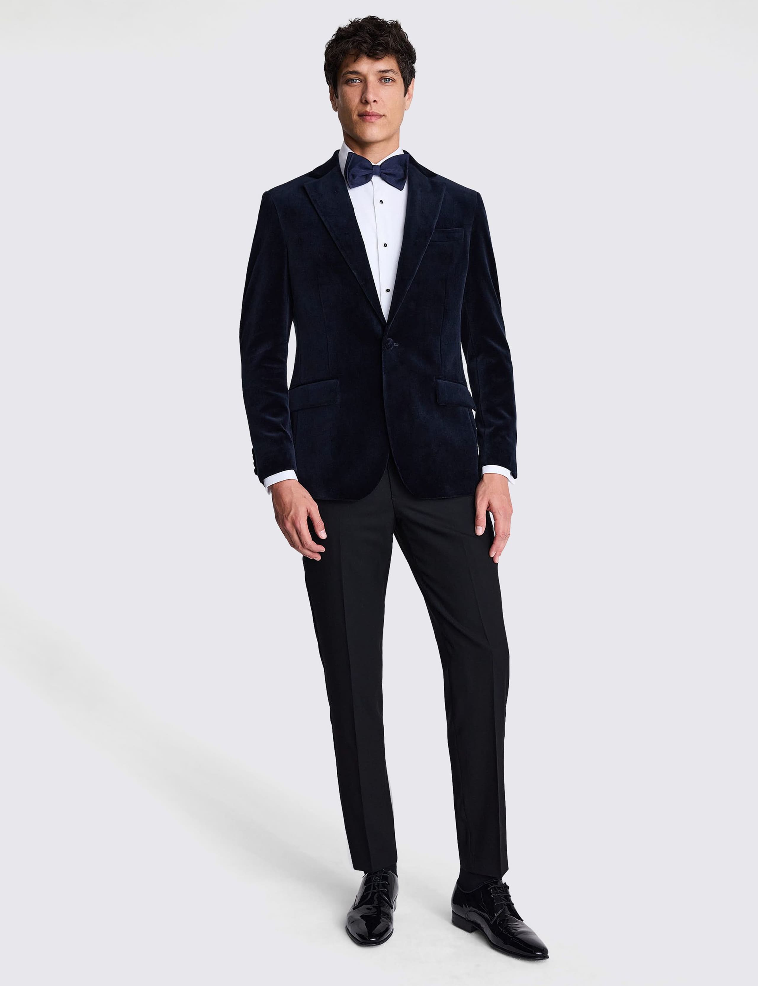 Tailored Fit Pure Cotton Velvet Tuxedo Jacket 3 of 5