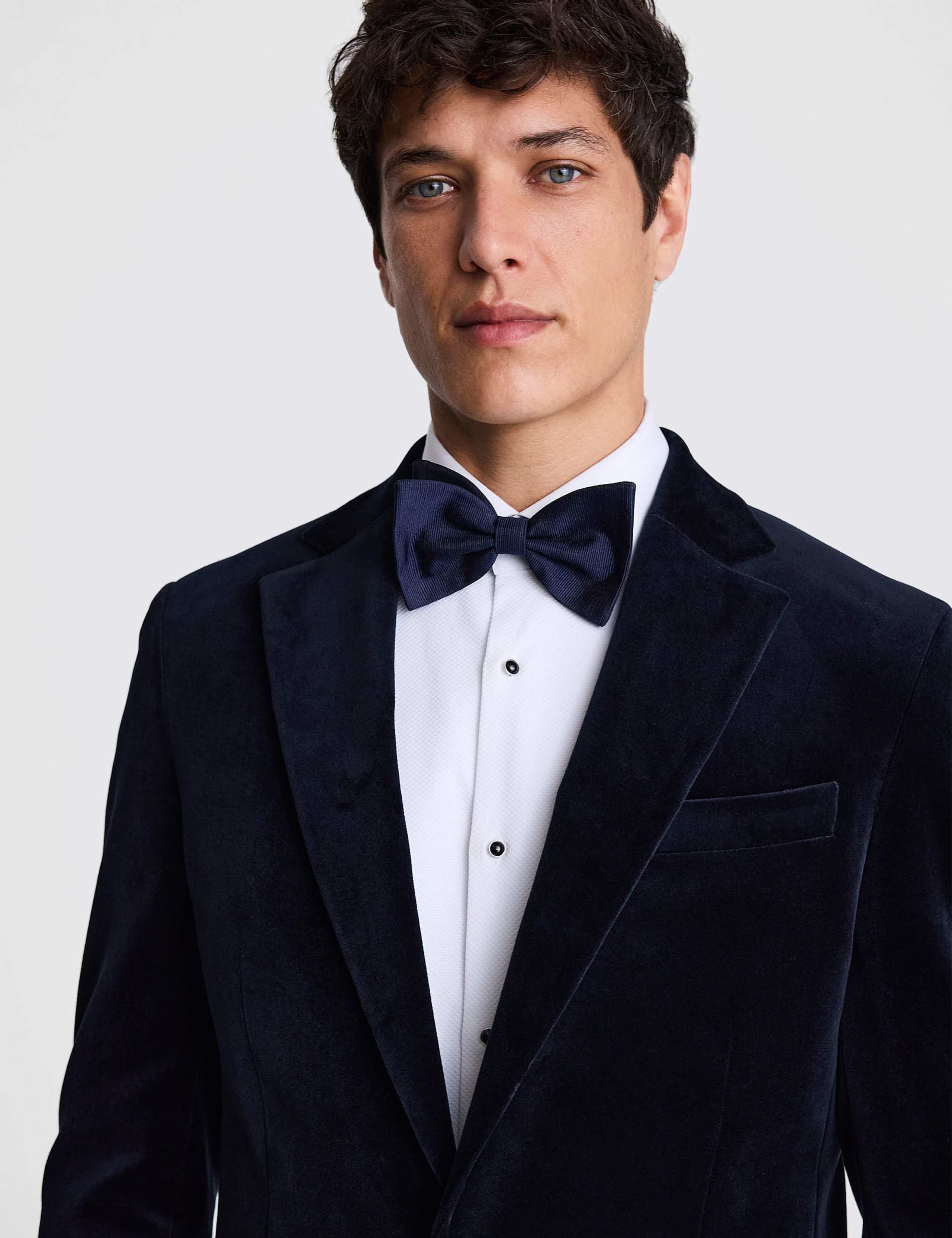 Tailored Fit Pure Cotton Velvet Tuxedo Jacket 5 of 5