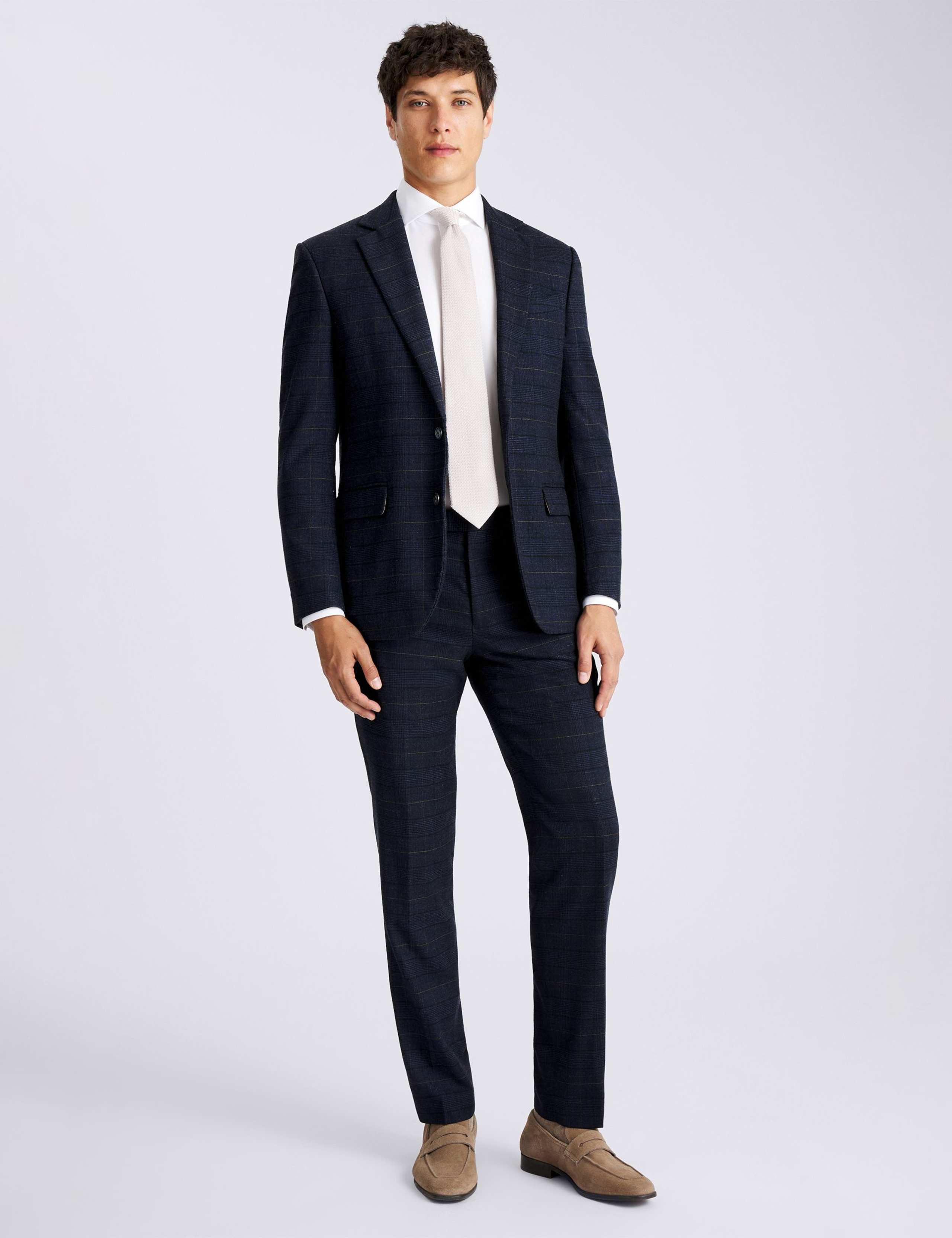 Tailored Fit Check Suit Jacket 3 of 7