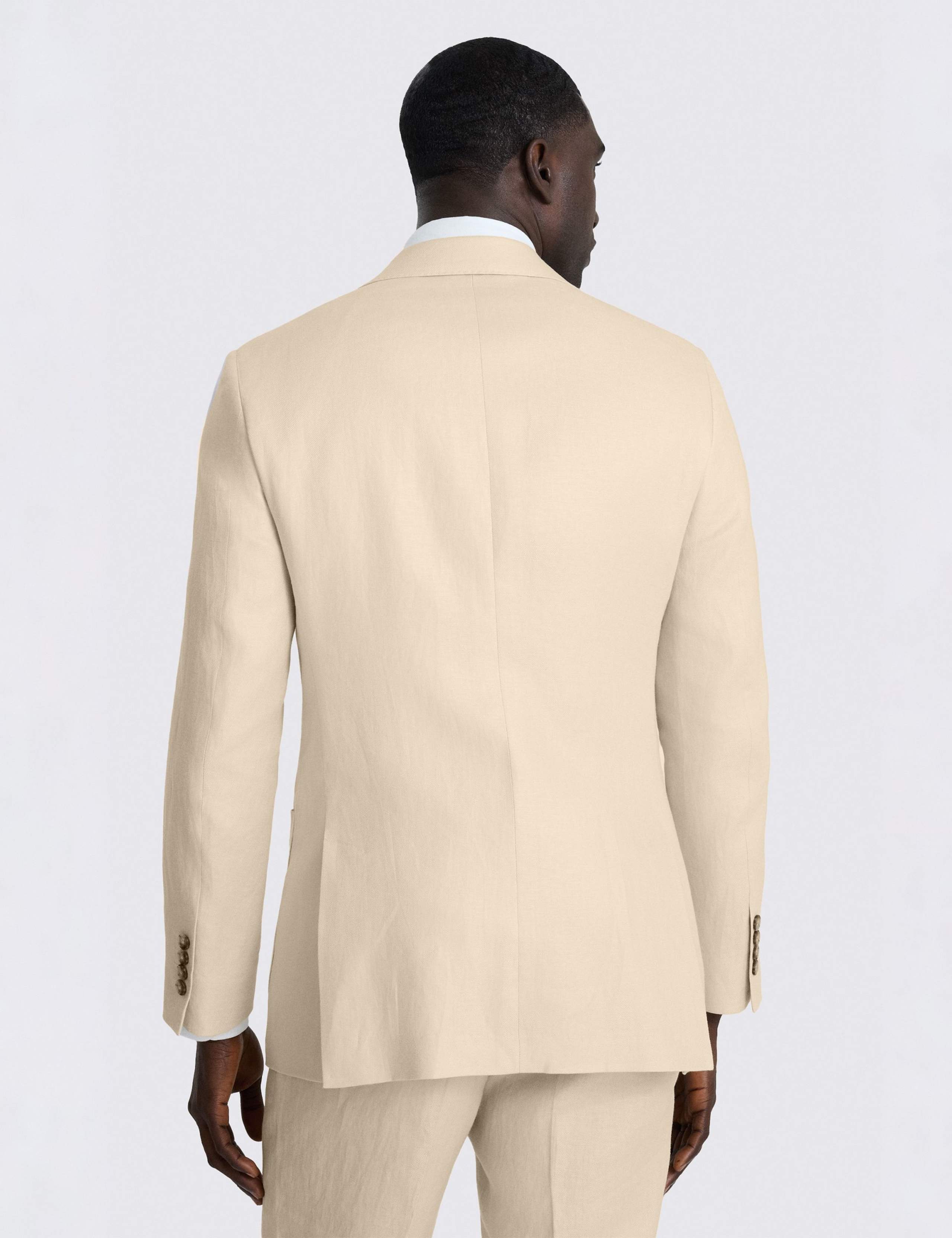 Tailored Fit Pure Linen Twill Suit Jacket 5 of 6