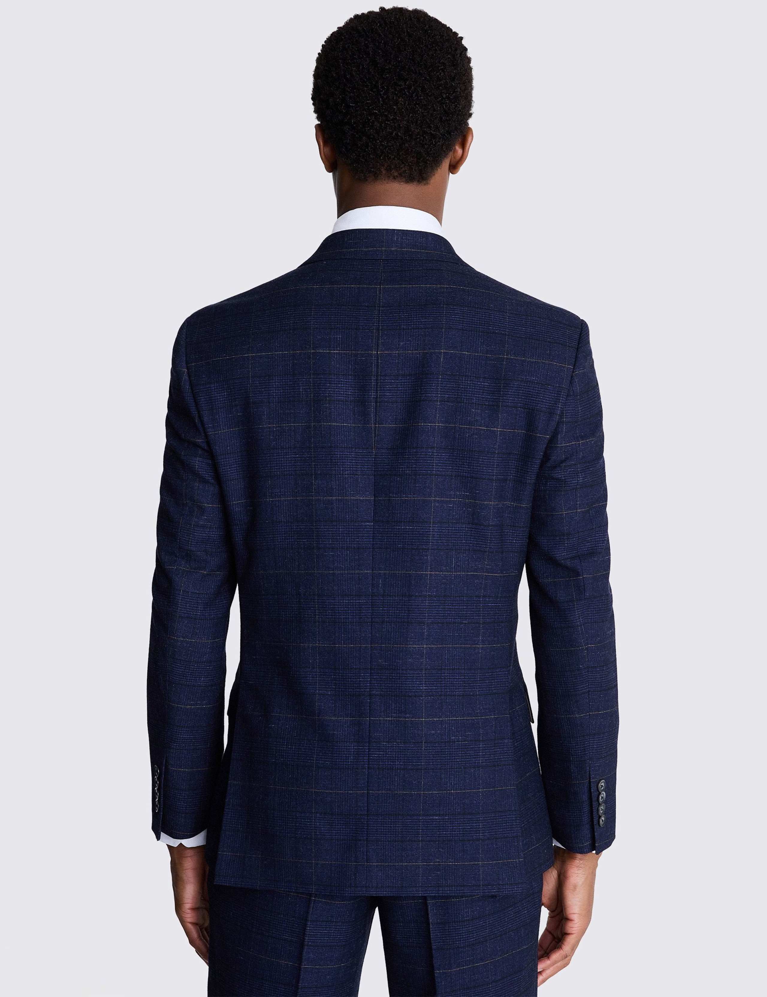 Tailored Fit Check Double Breasted Suit Jacket 4 of 5