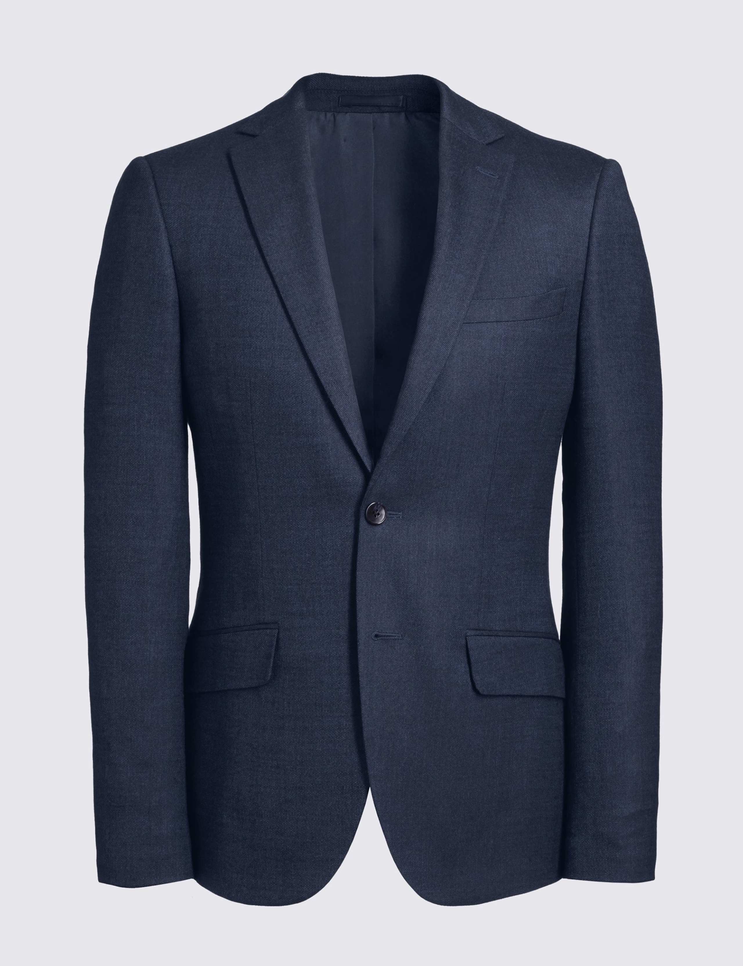 Slim Fit Wool Rich Textured Suit Jacket 2 of 7