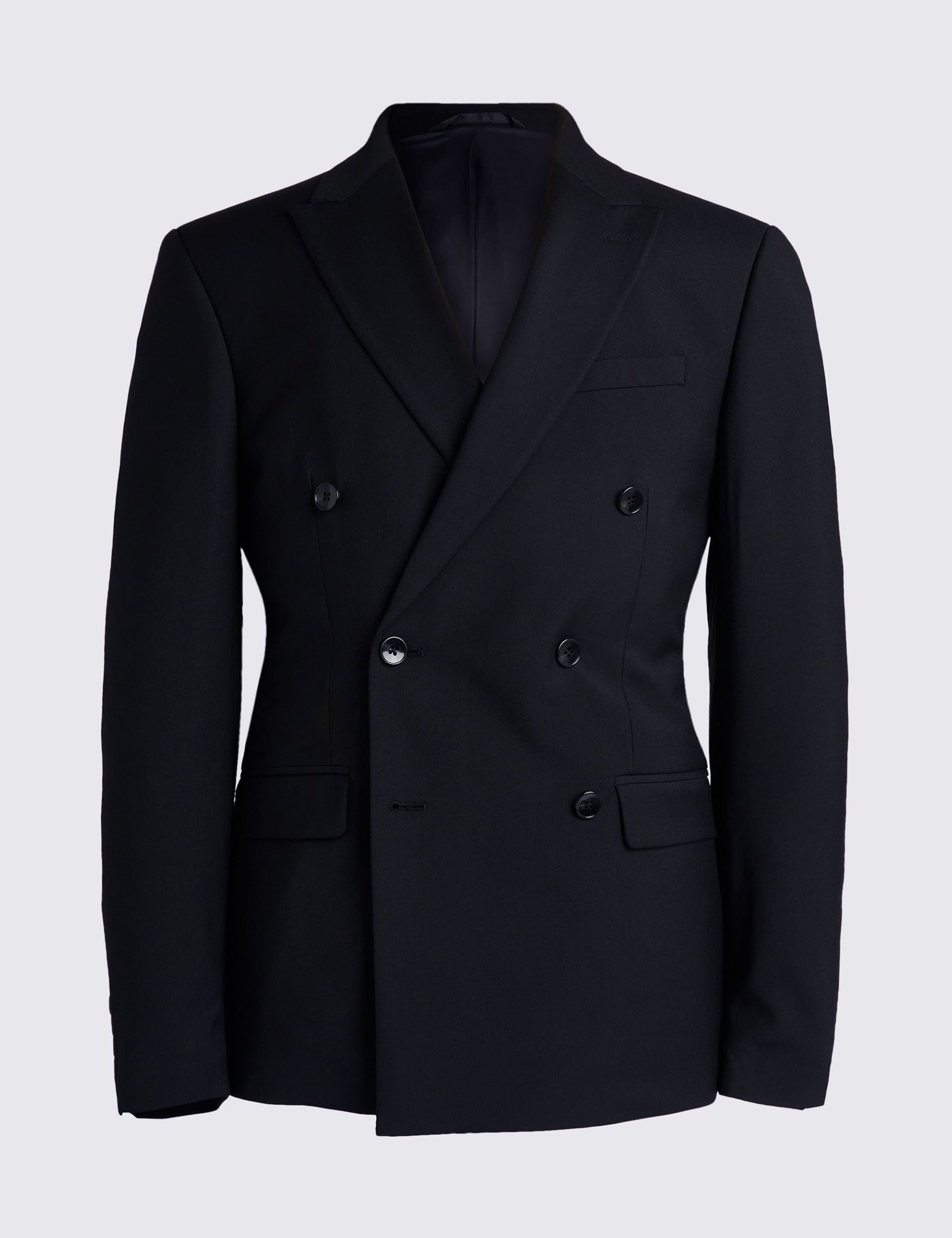 Slim Fit Stretch Double Breasted Suit Jacket 2 of 5