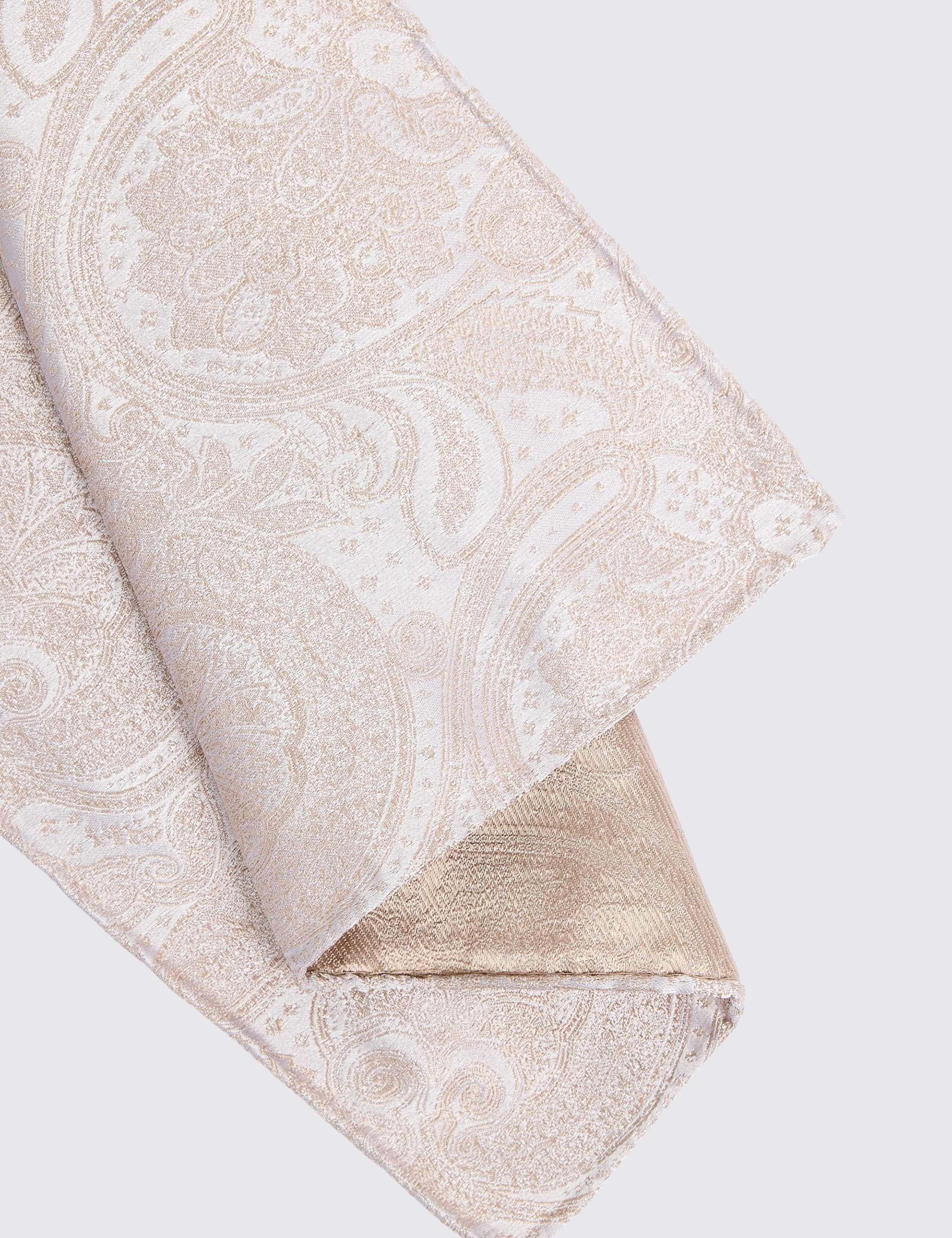 Paisley Pure Silk Pocket Square 2 of 2