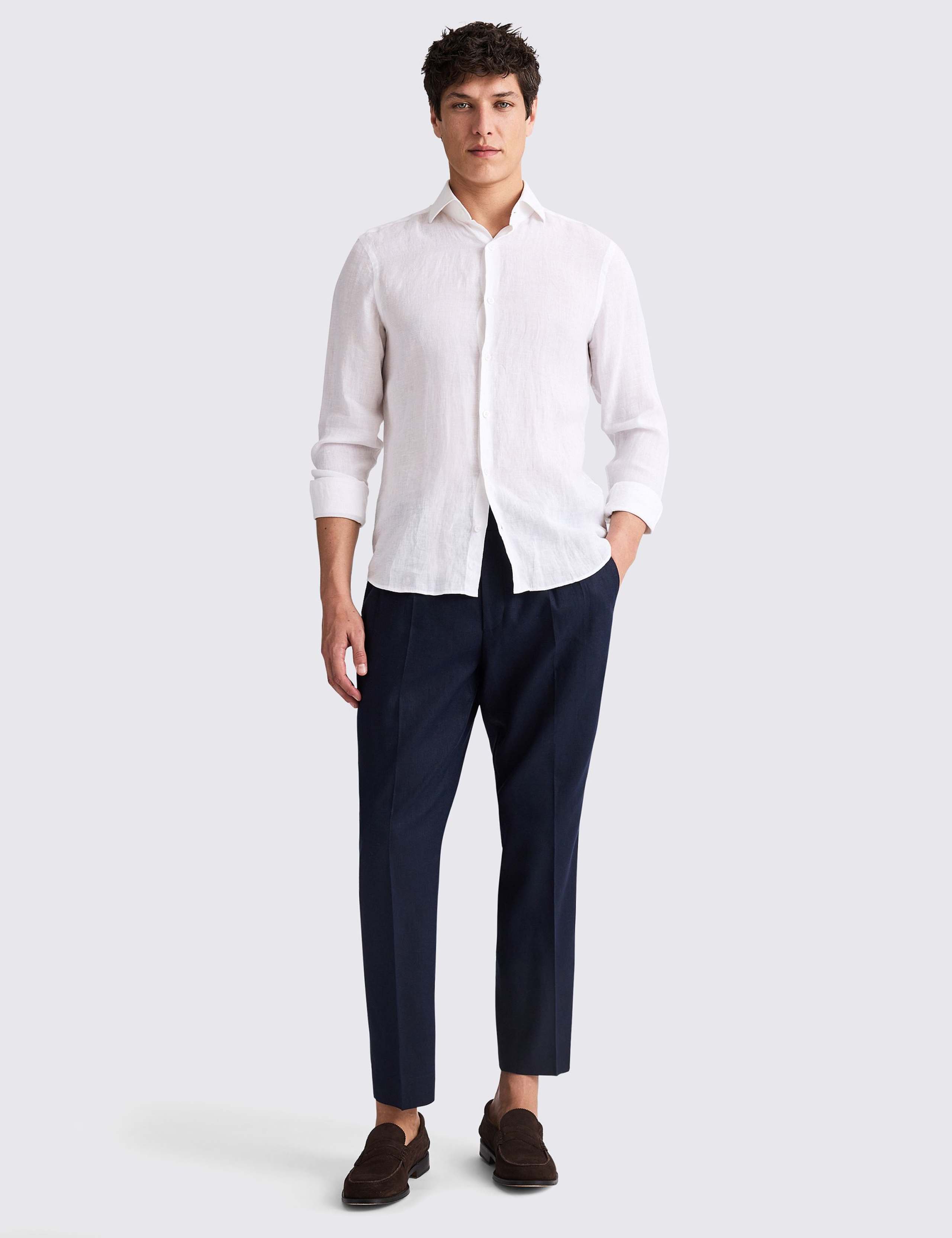 Tailored Fit Pure Linen Shirt 3 of 4