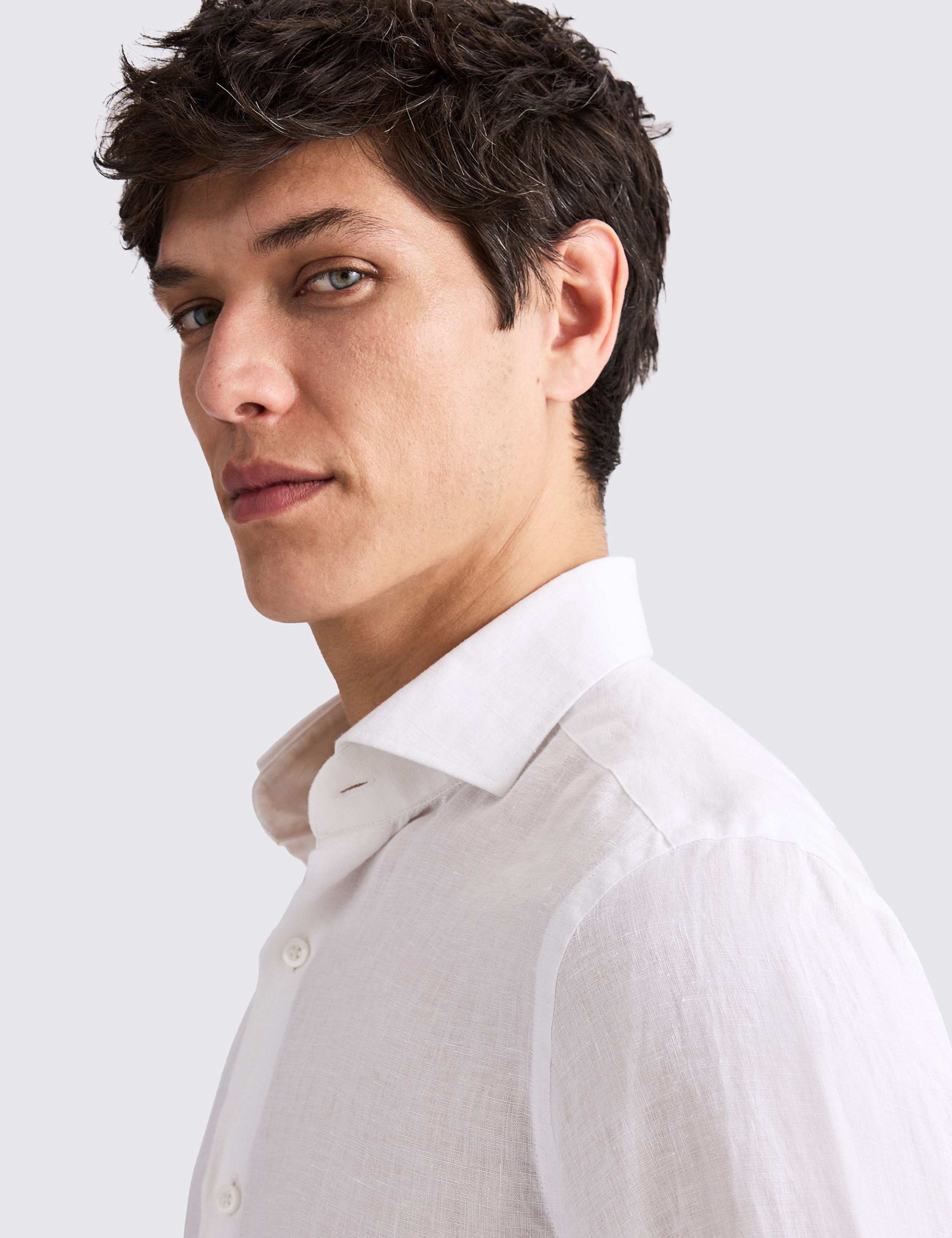 Tailored Fit Pure Linen Shirt 4 of 4